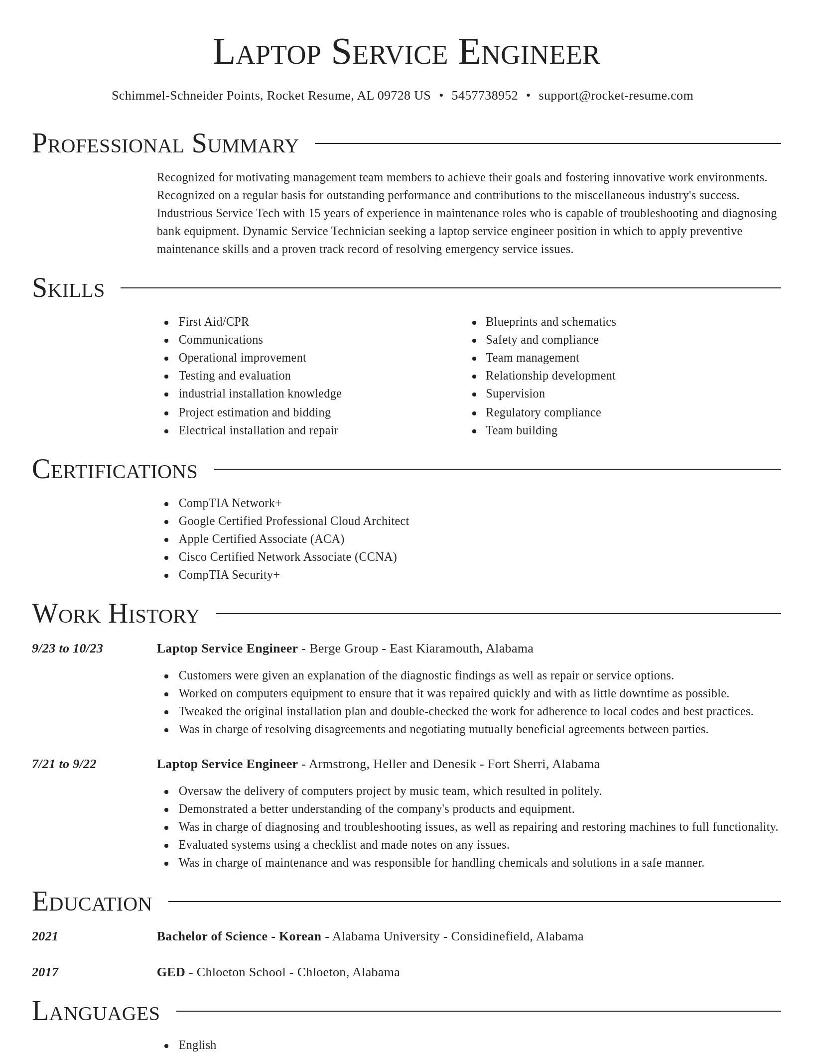 Director resume template