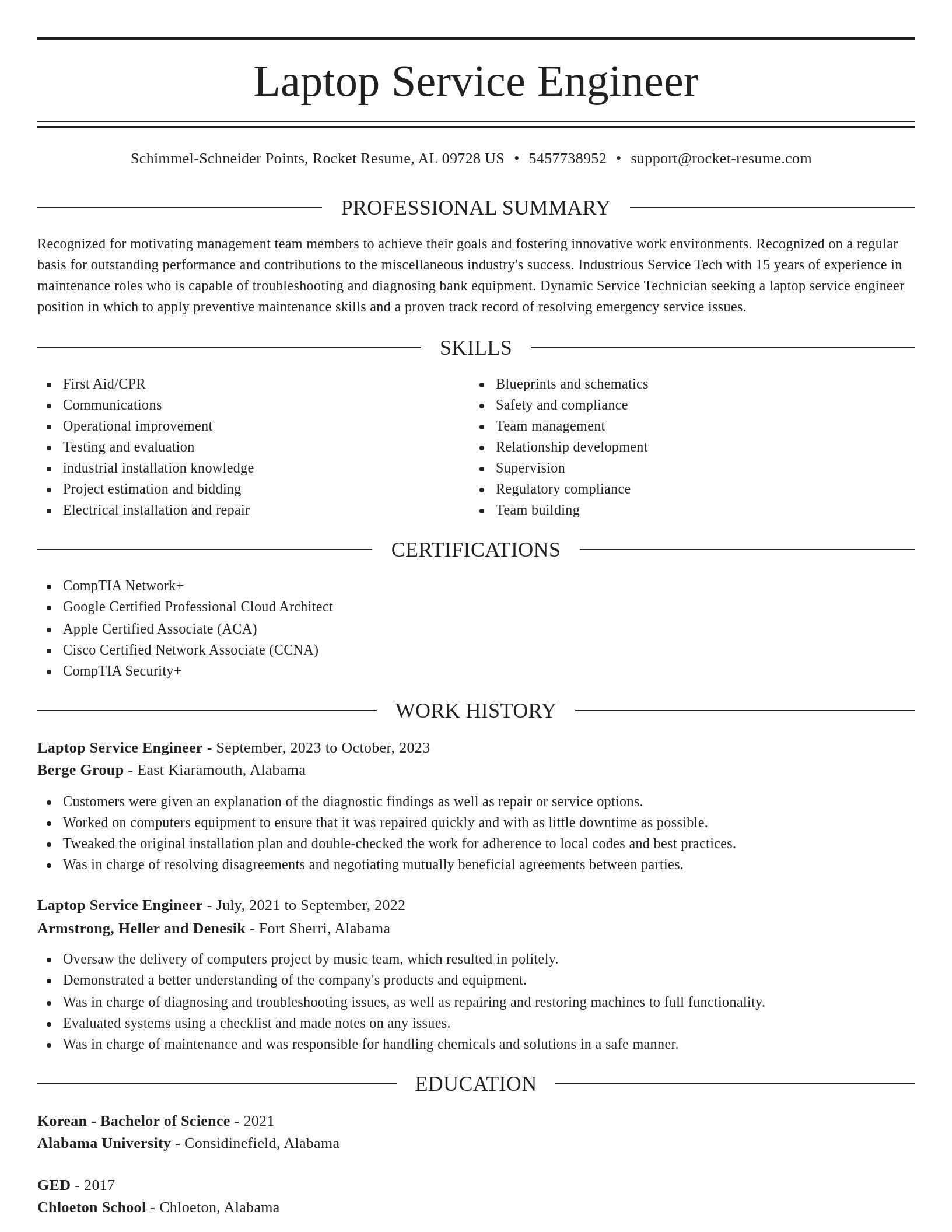 Elegant resume template