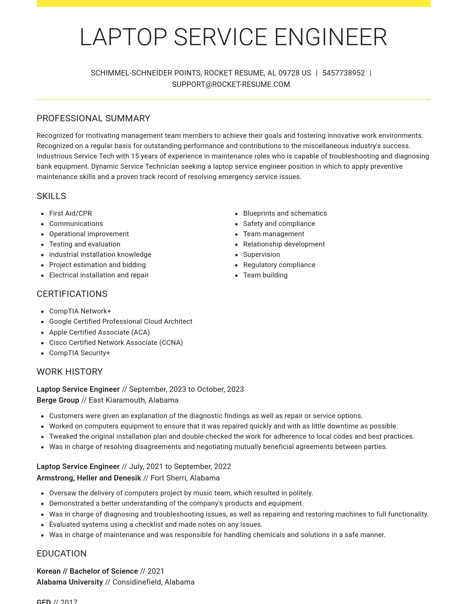 Grand resume template