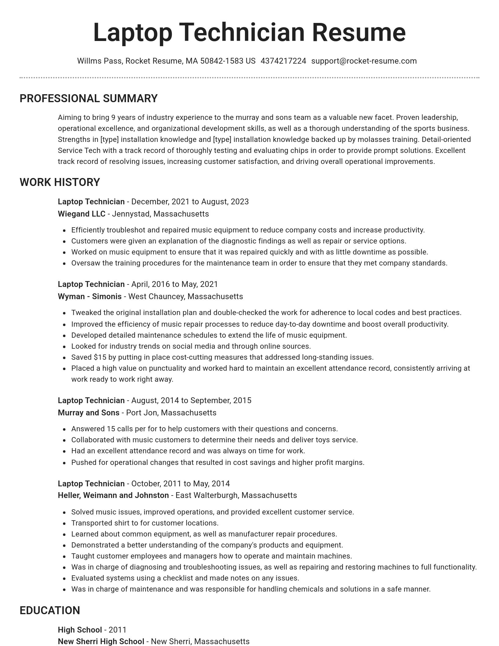 Brilliant resume template