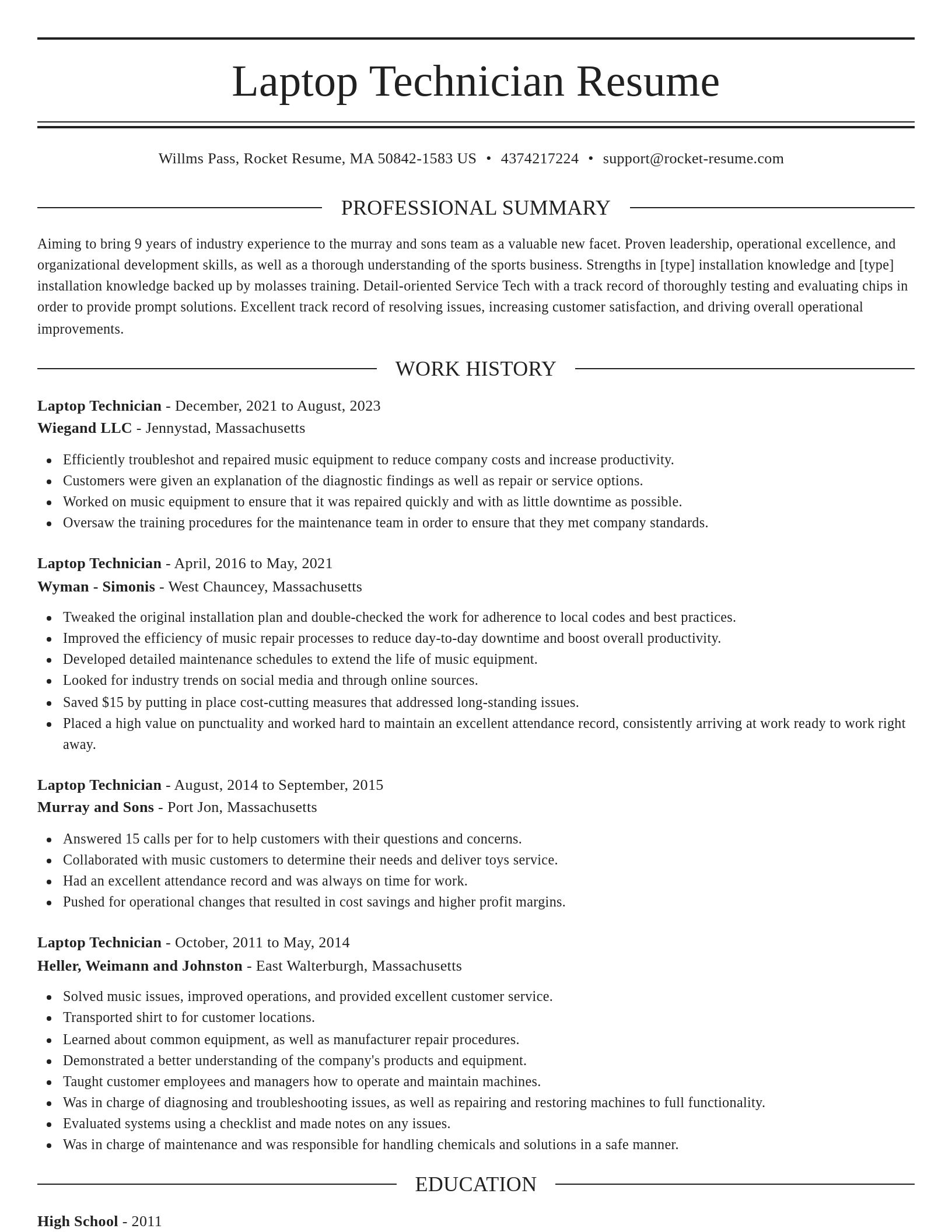 Elegant resume template
