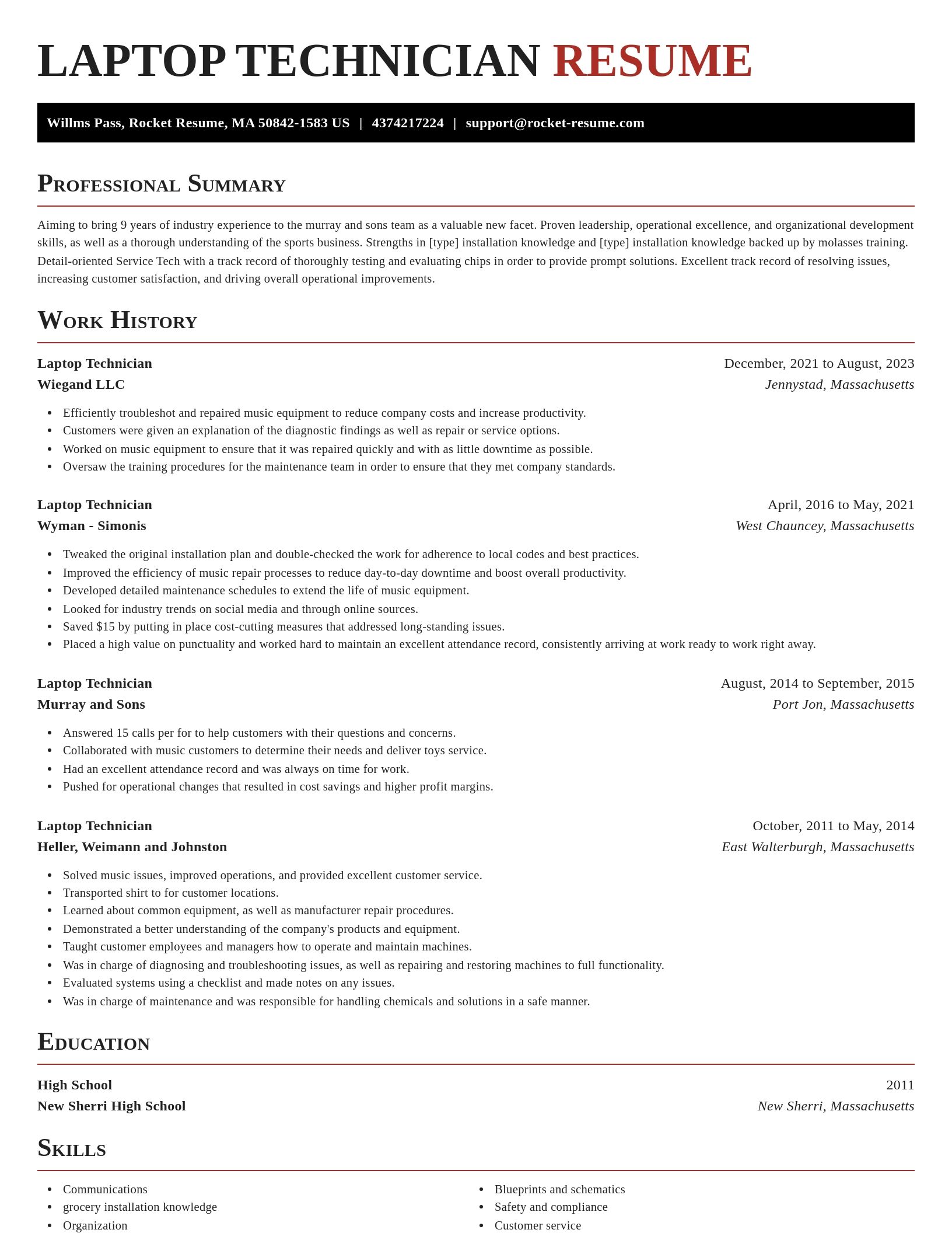Exquisite resume template