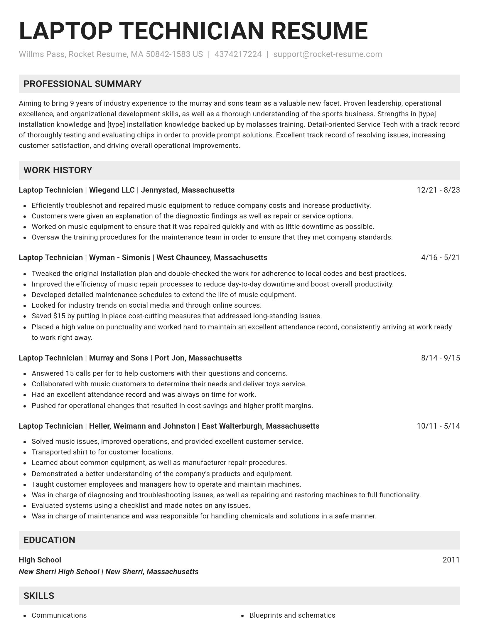Genius resume template