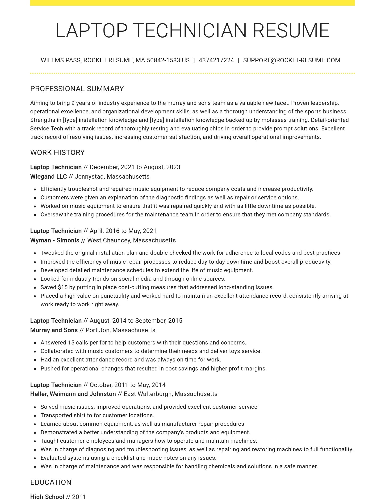 Grand resume template
