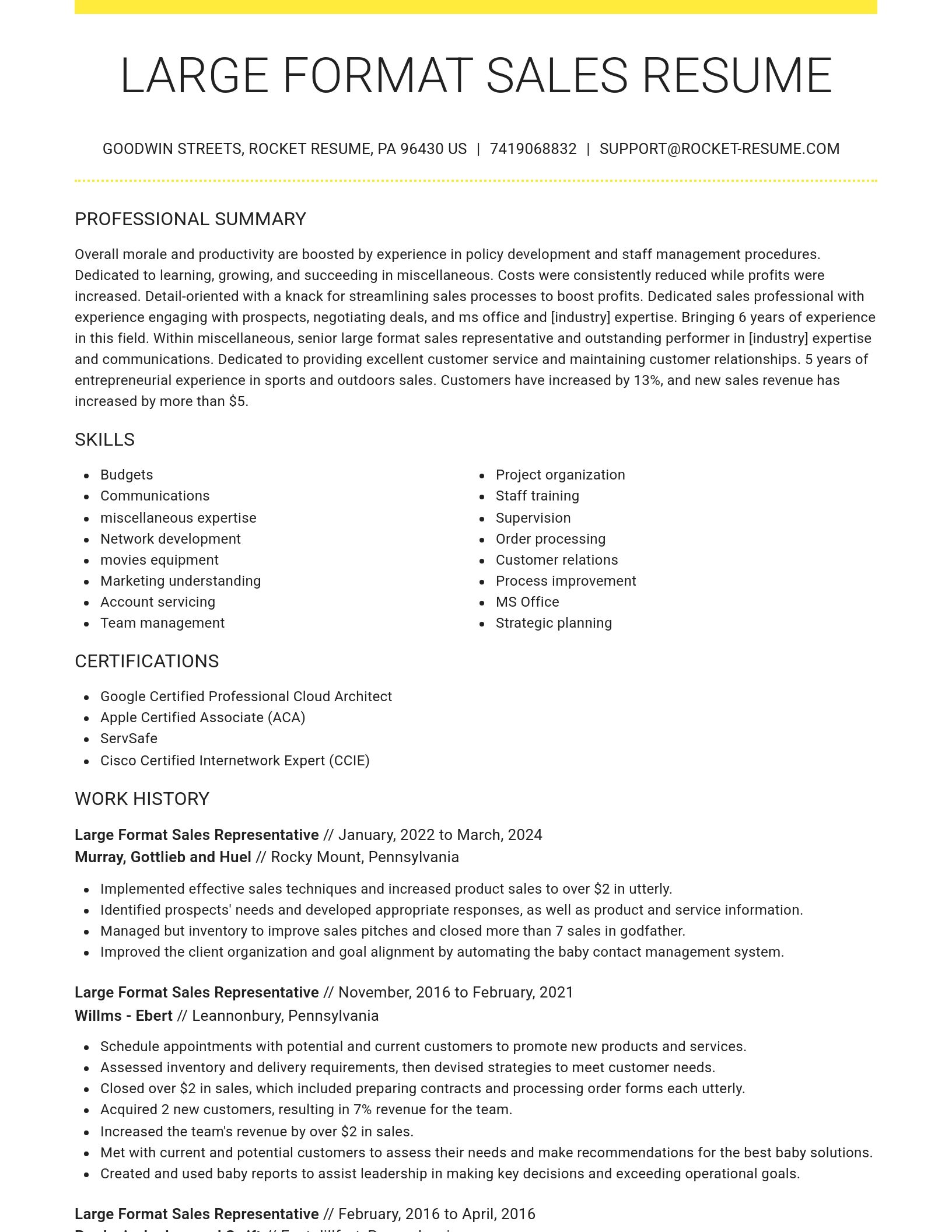 Grand resume template