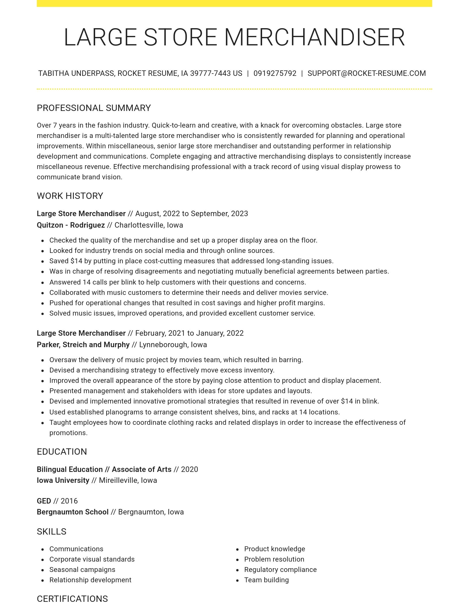 Grand resume template