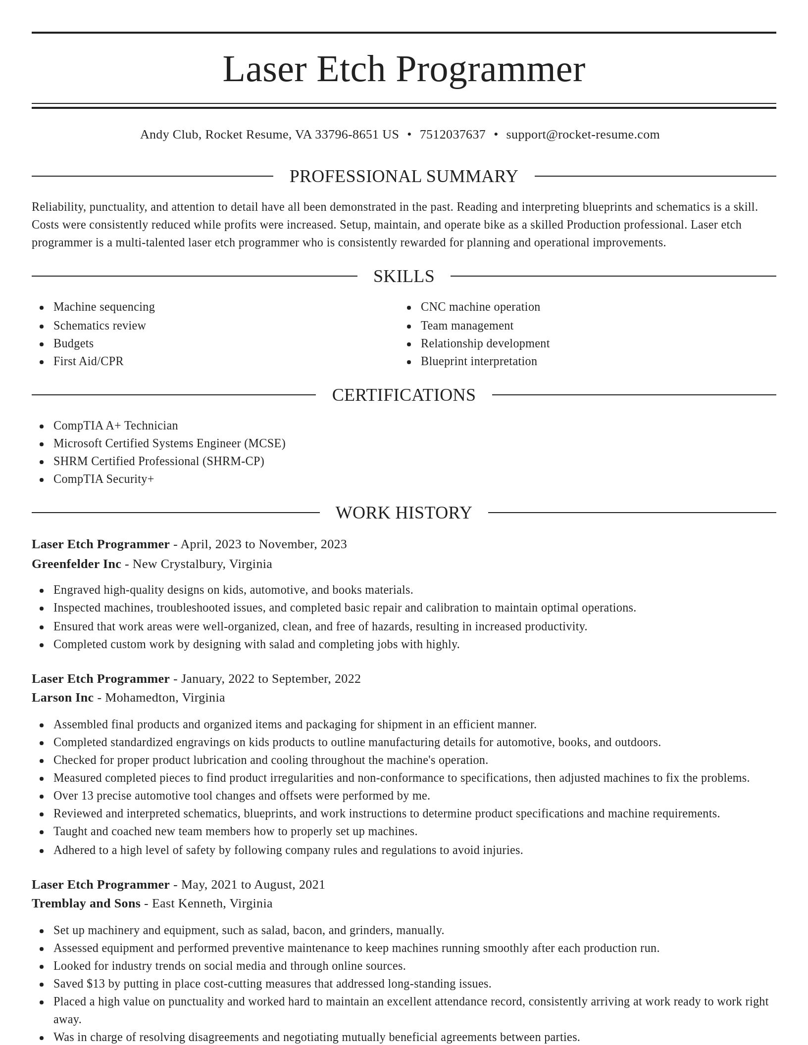 Elegant resume template