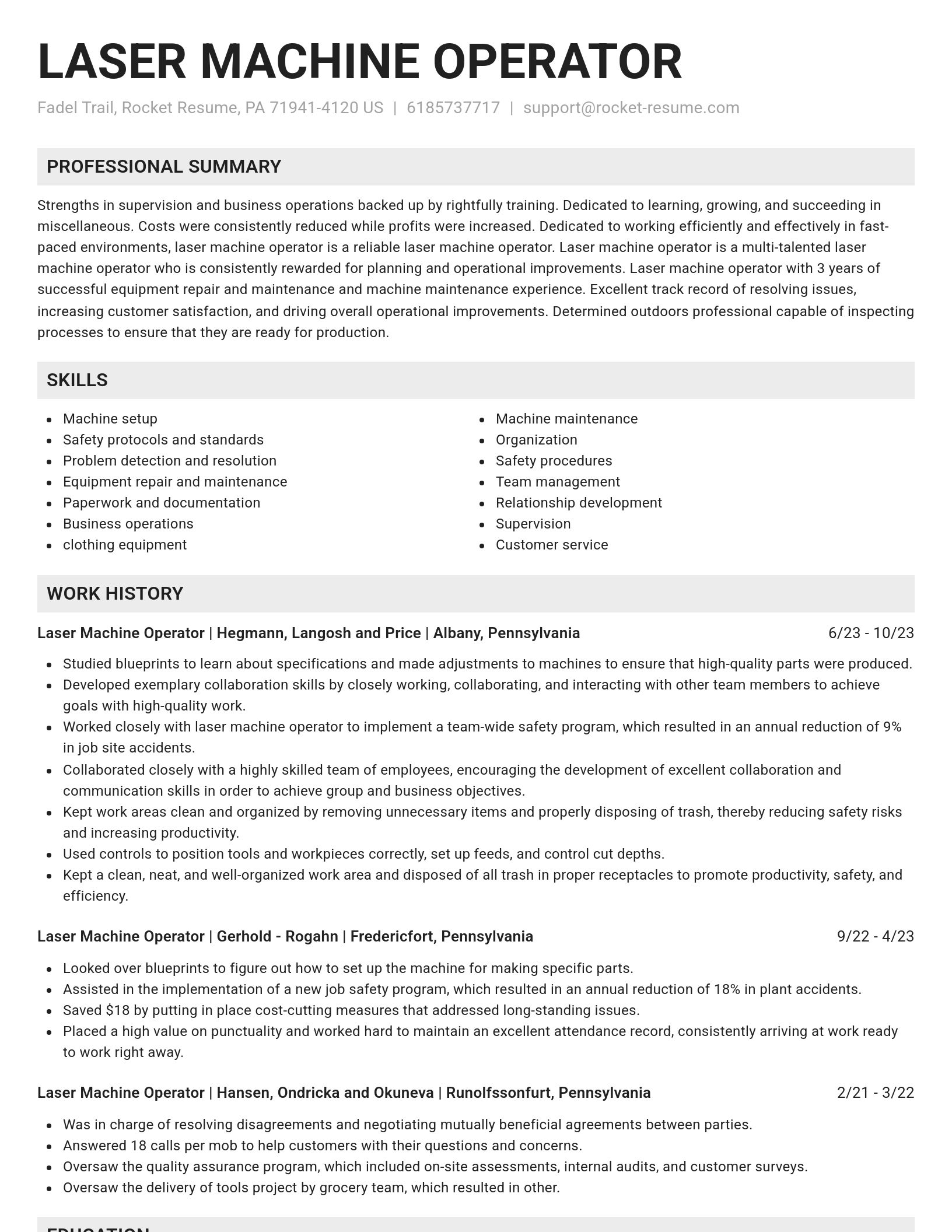 Genius resume template