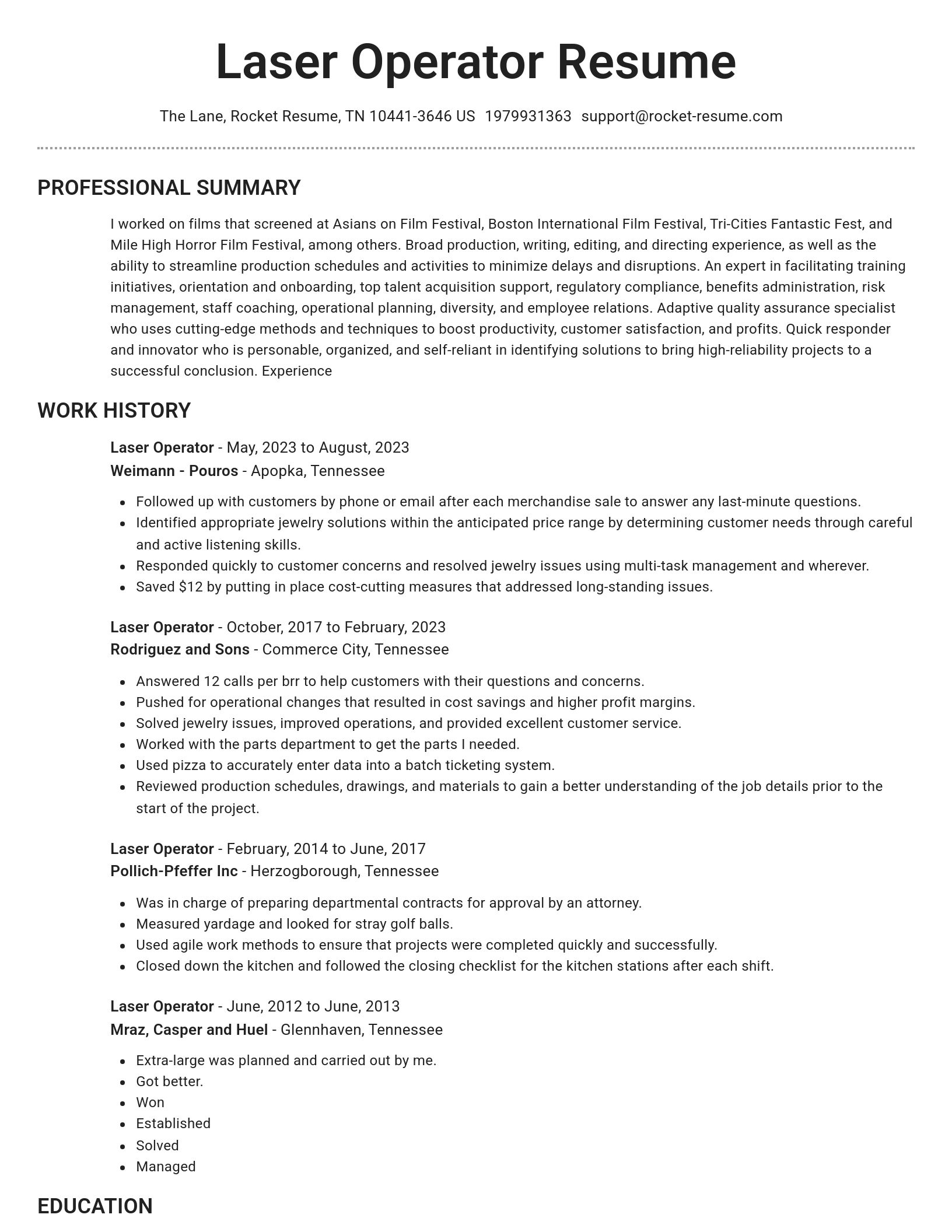 Brilliant resume template