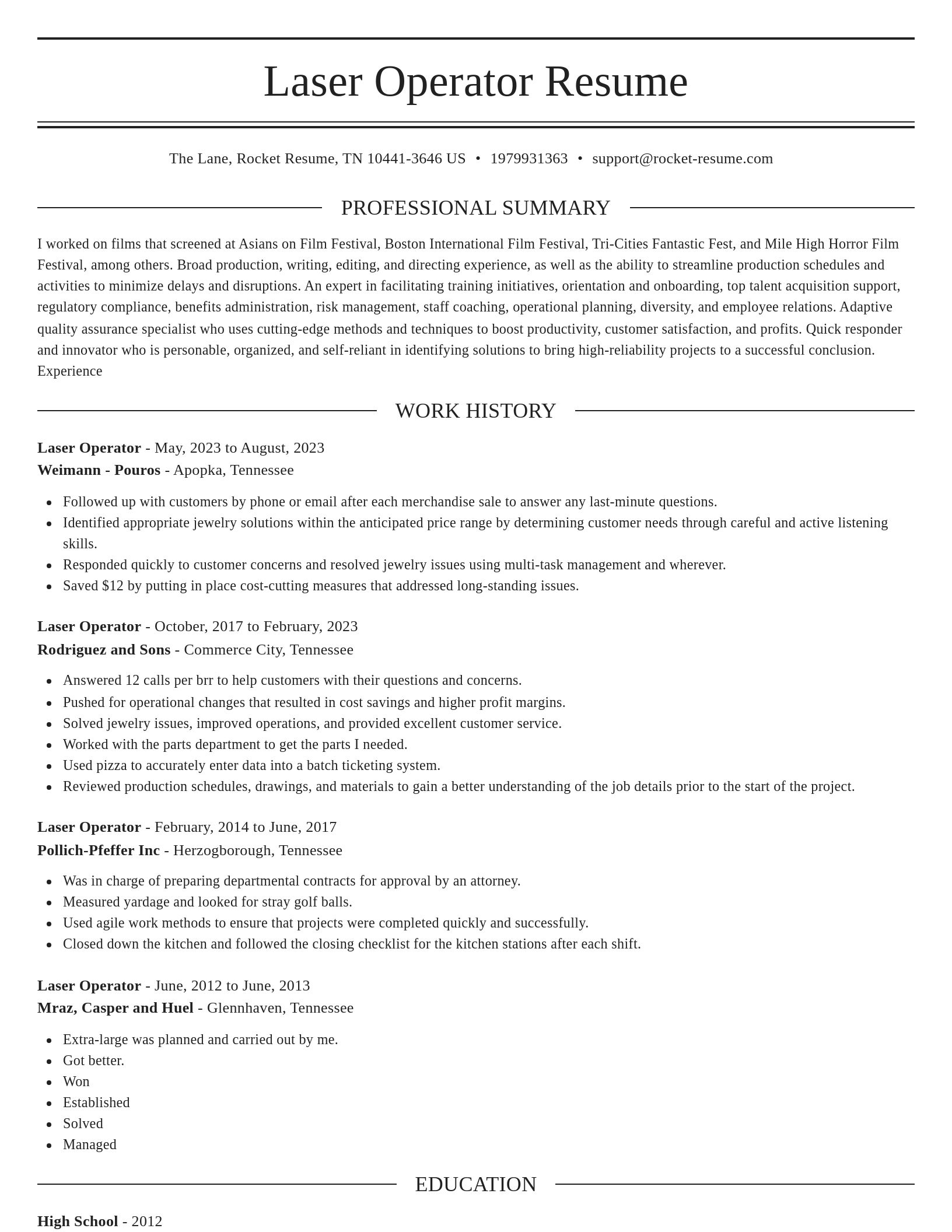 Elegant resume template