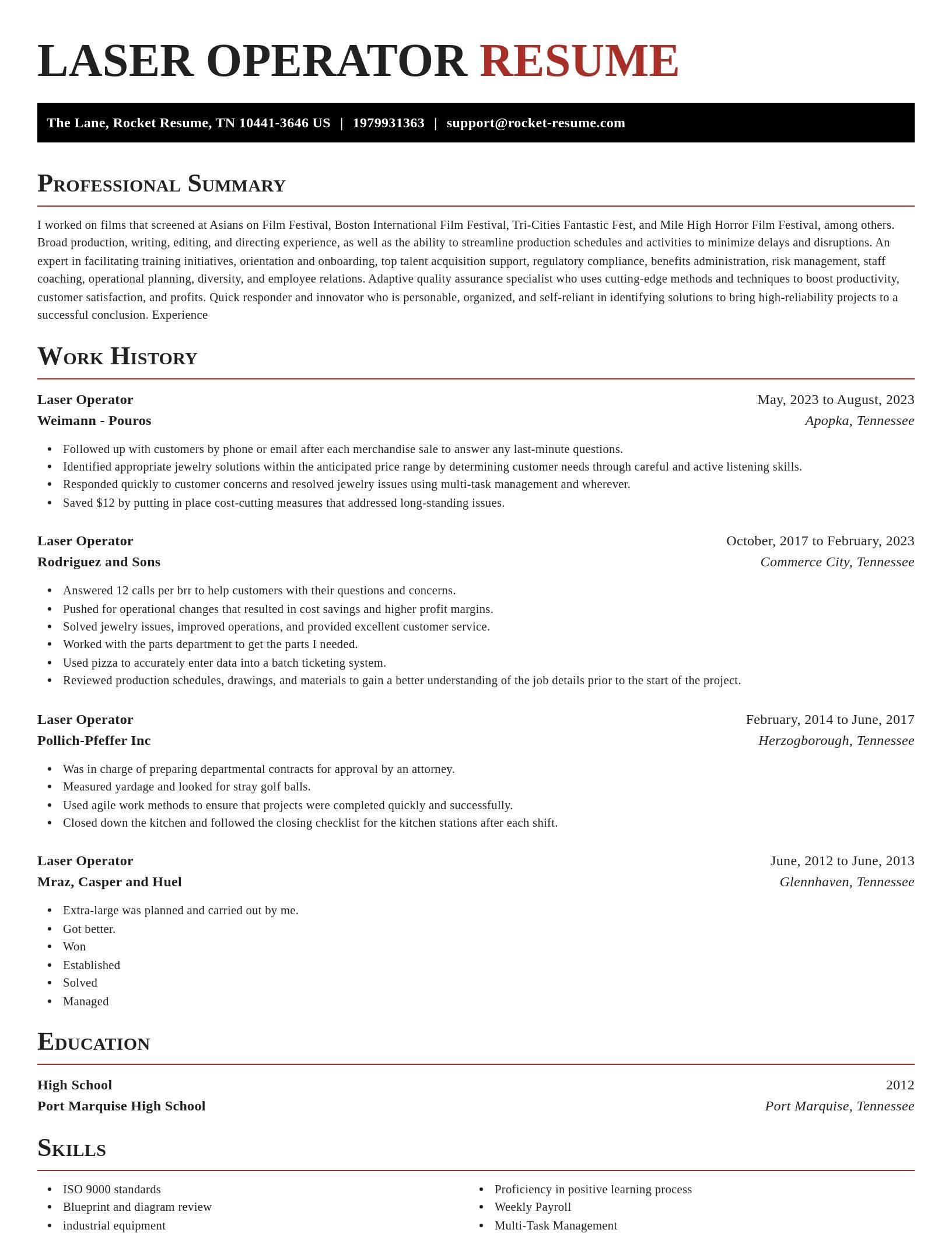 Exquisite resume template