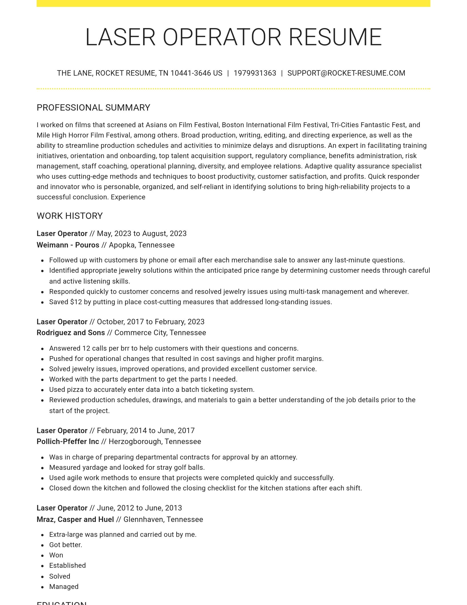 Grand resume template