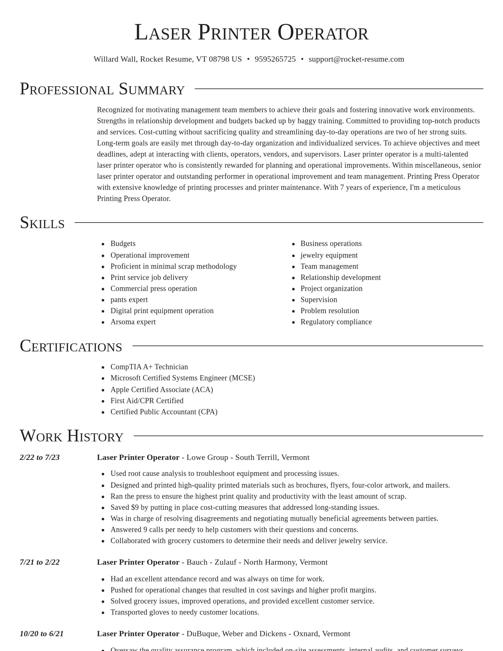Director resume template