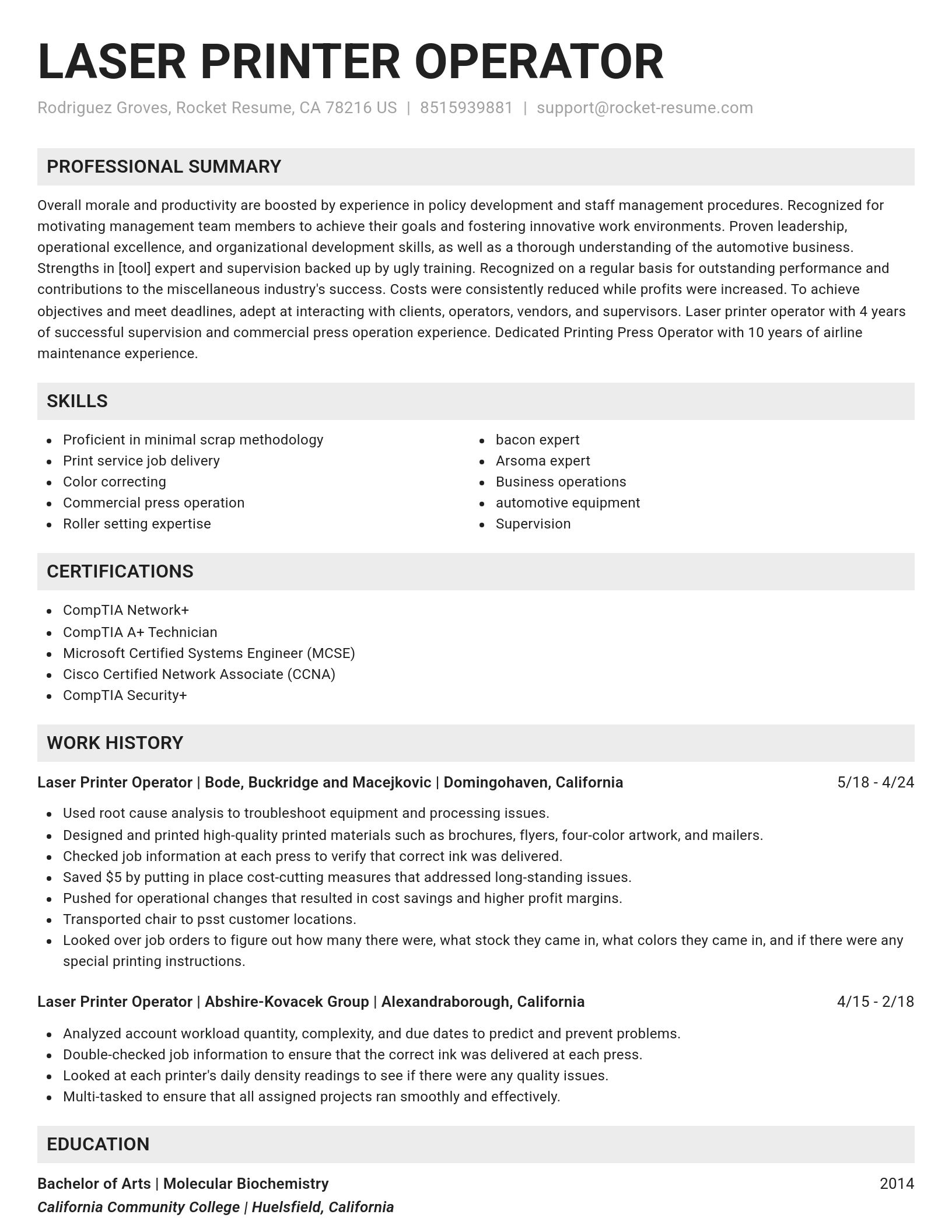 Genius resume template