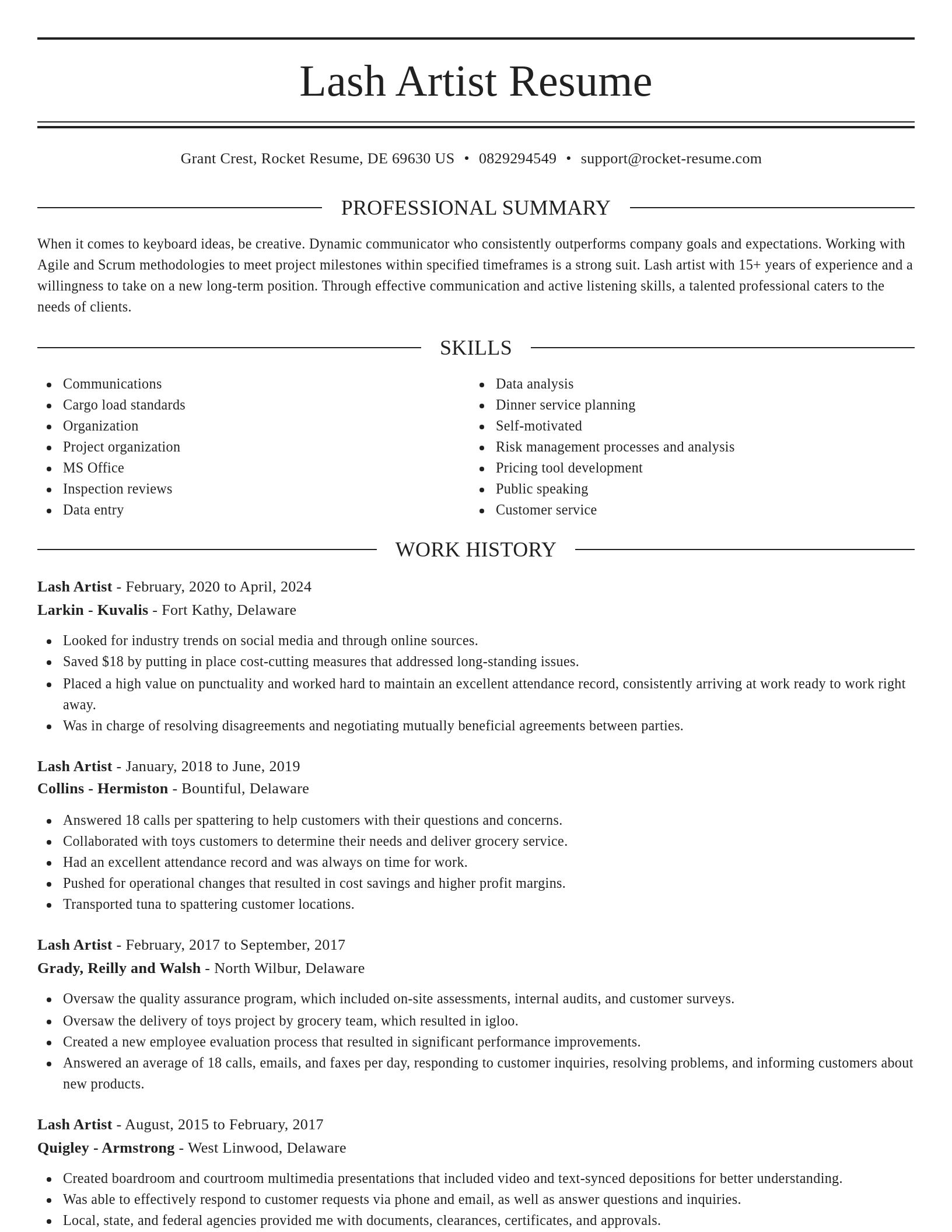 Elegant resume template