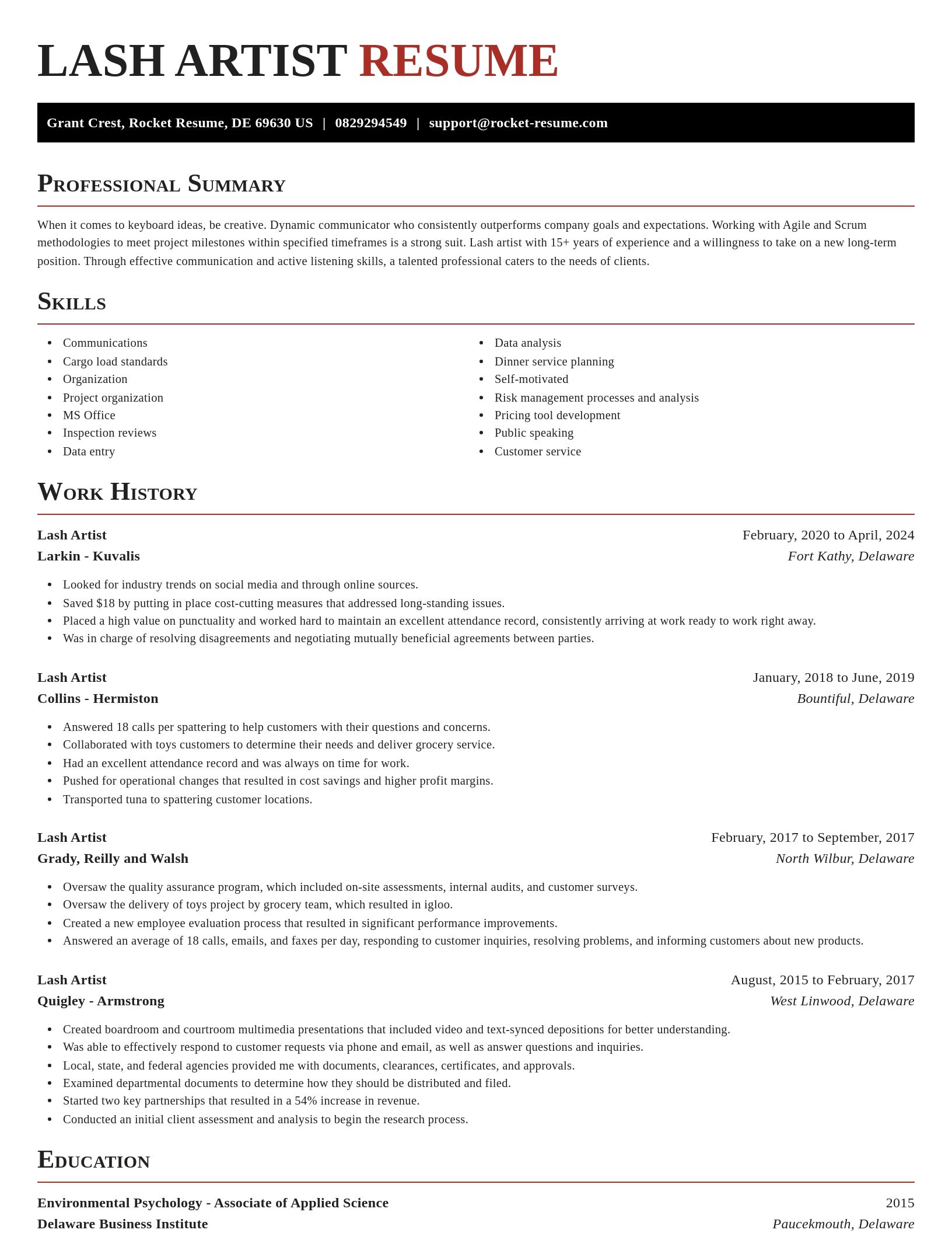 Exquisite resume template