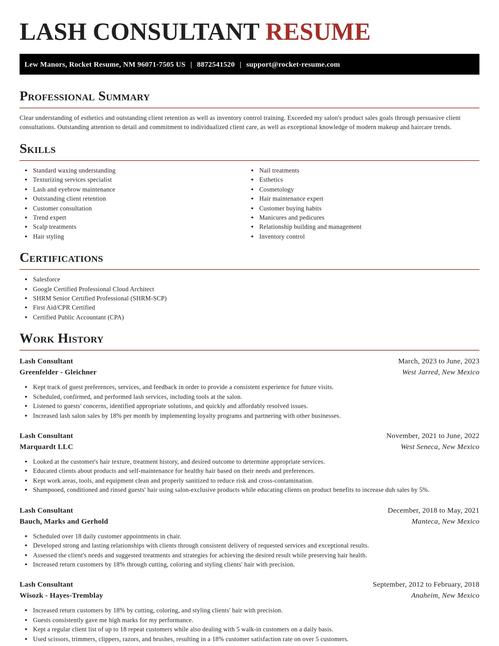 Exquisite resume template