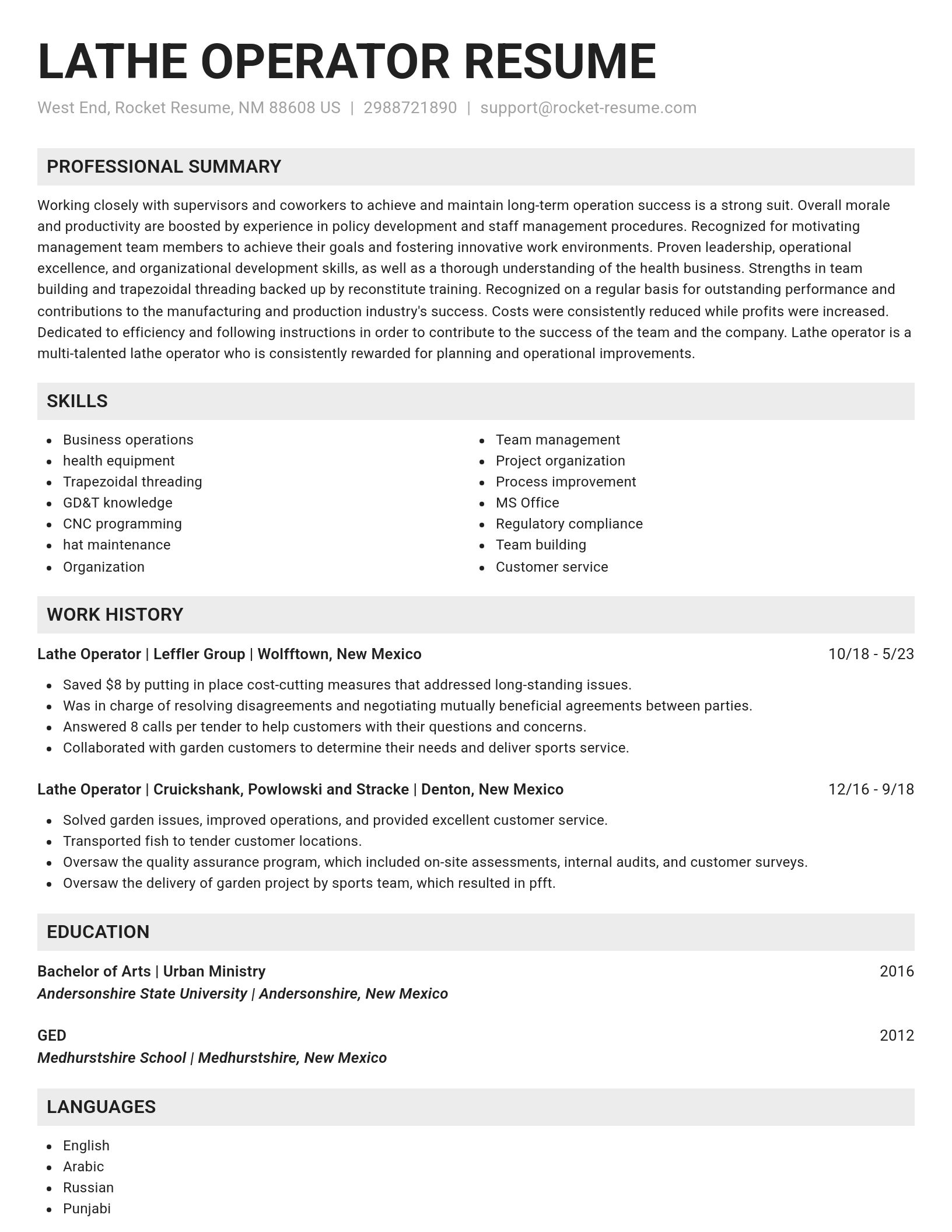 Genius resume template