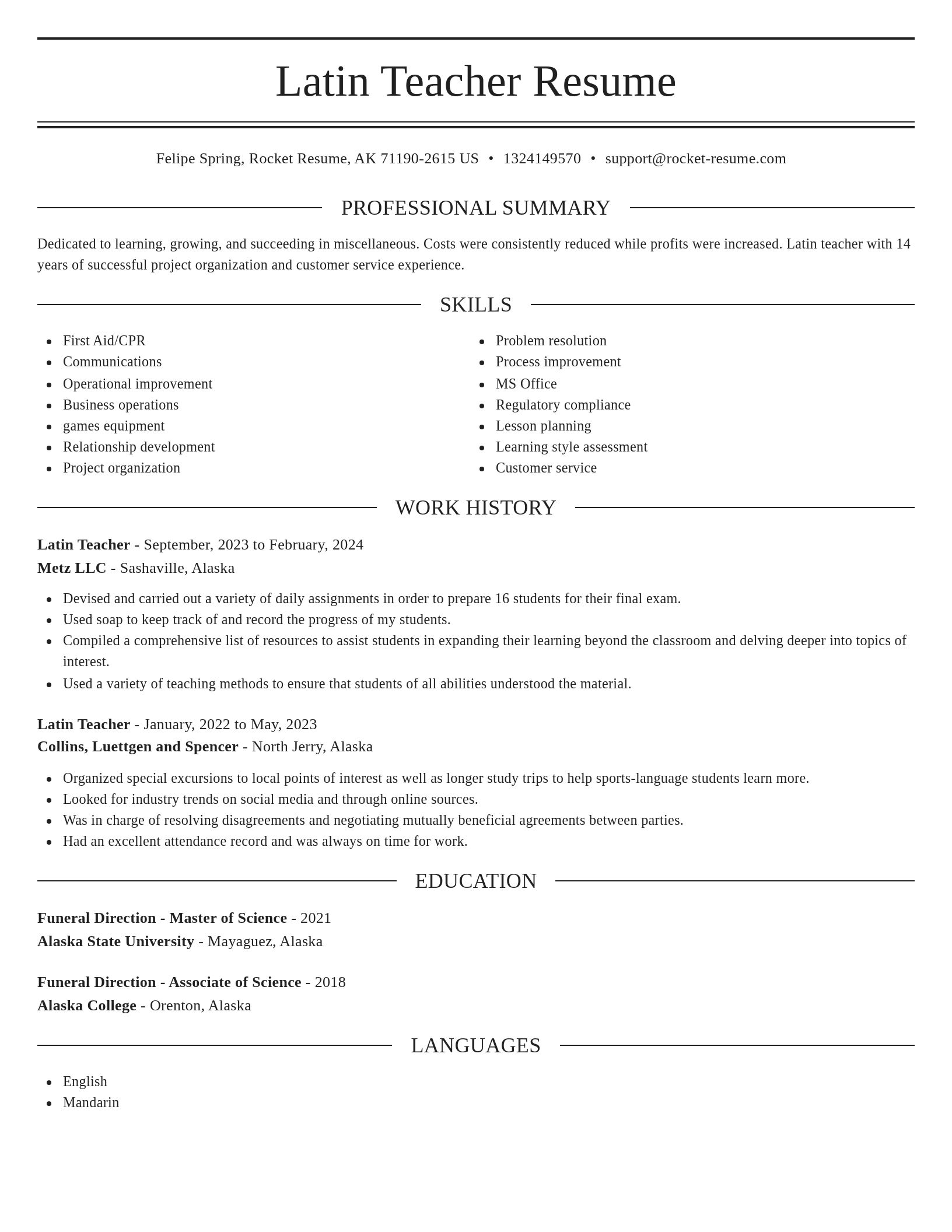 Elegant resume template