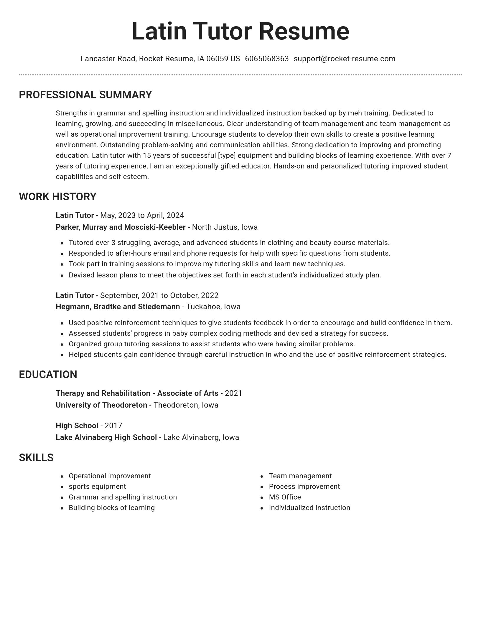 Brilliant resume template