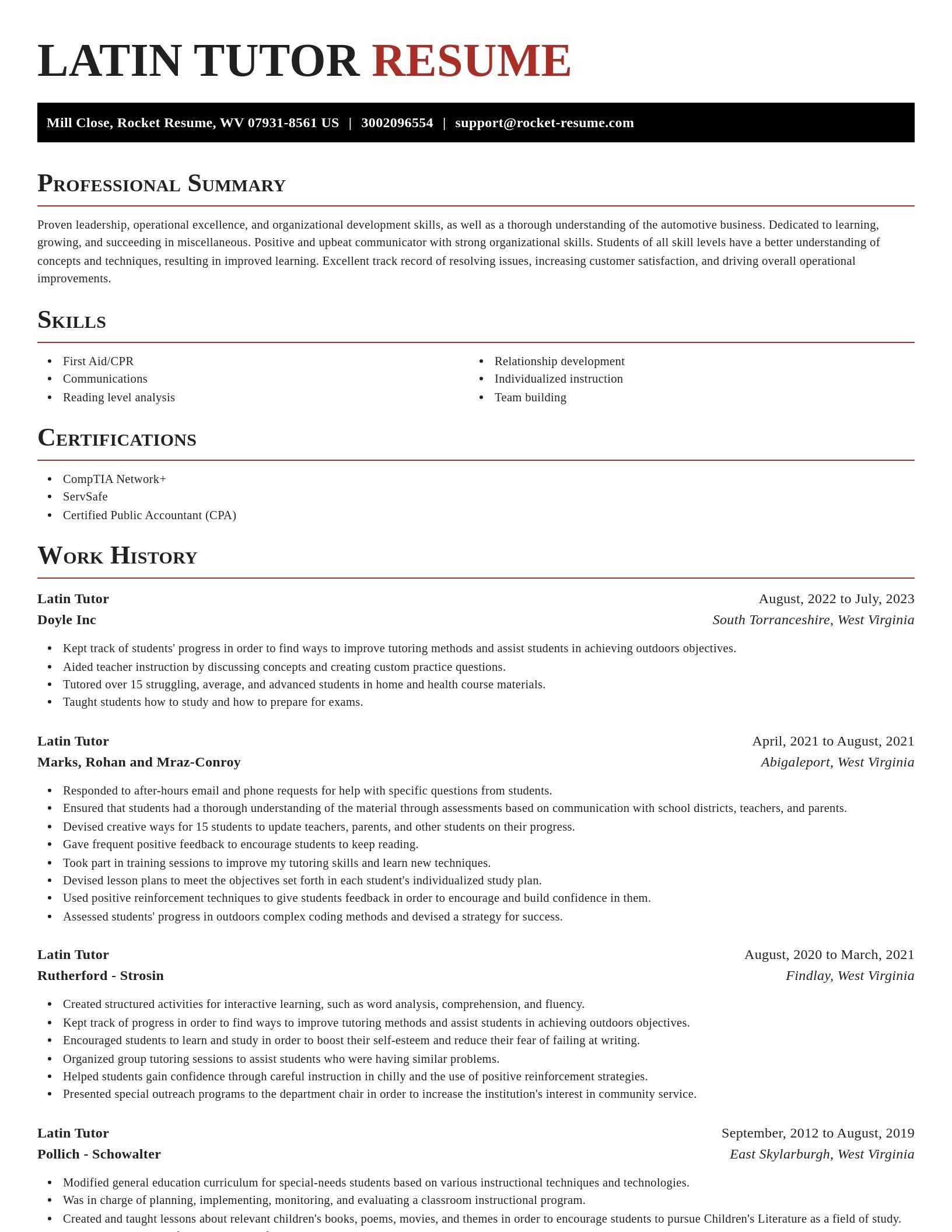 Exquisite resume template