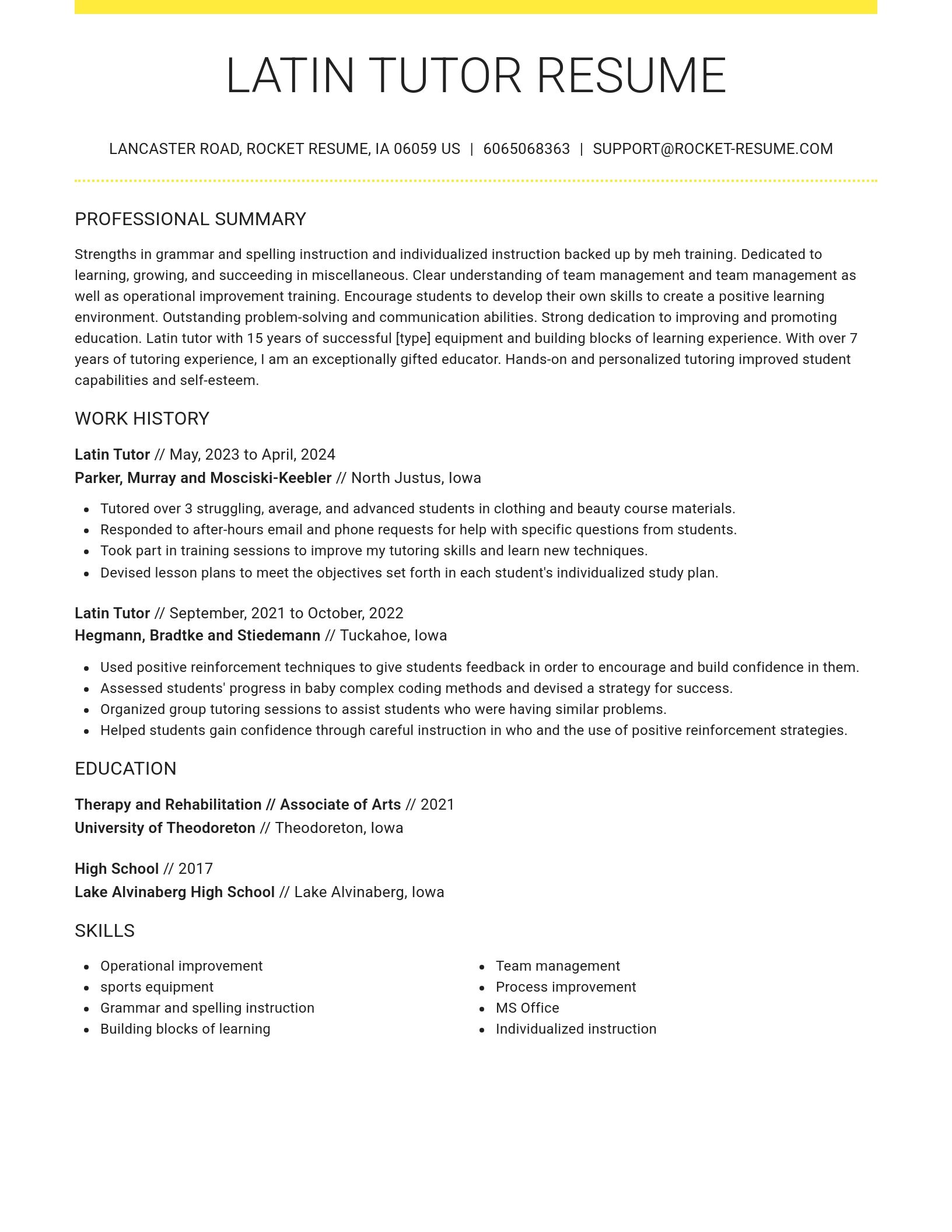 Grand resume template