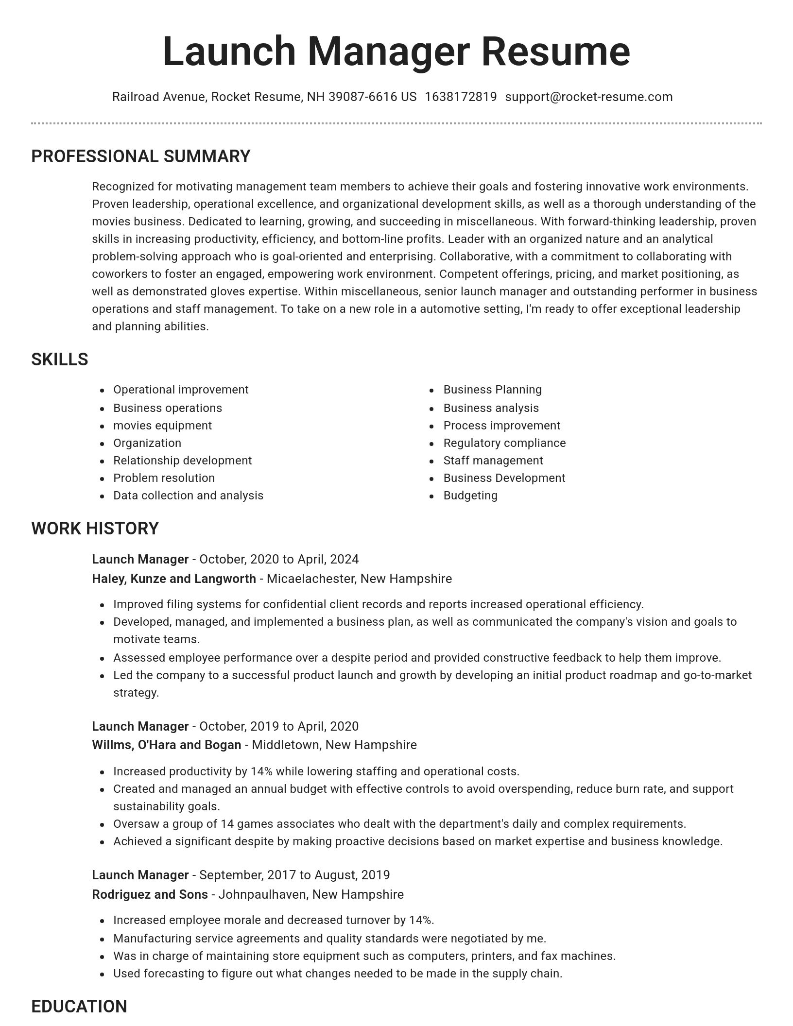 Brilliant resume template