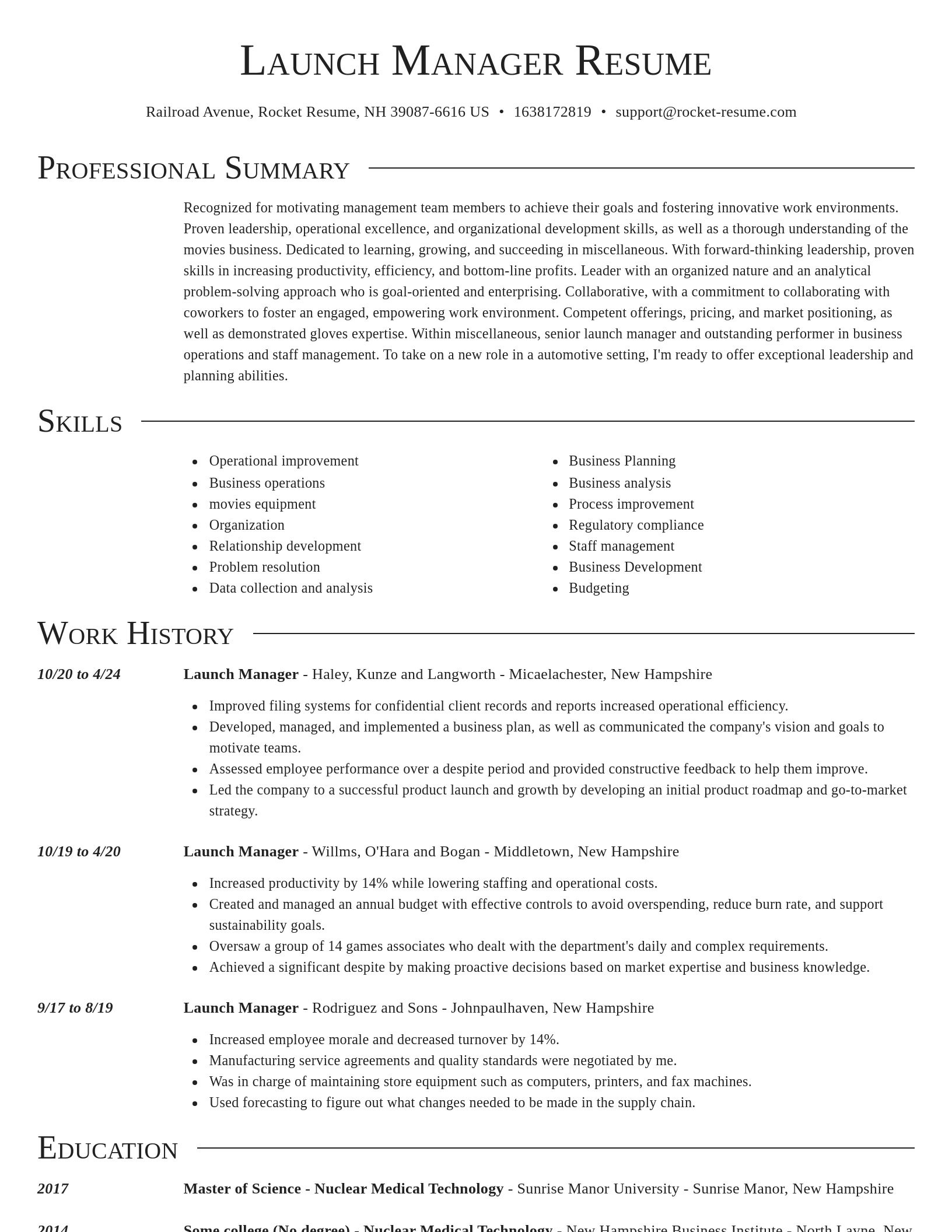 Director resume template