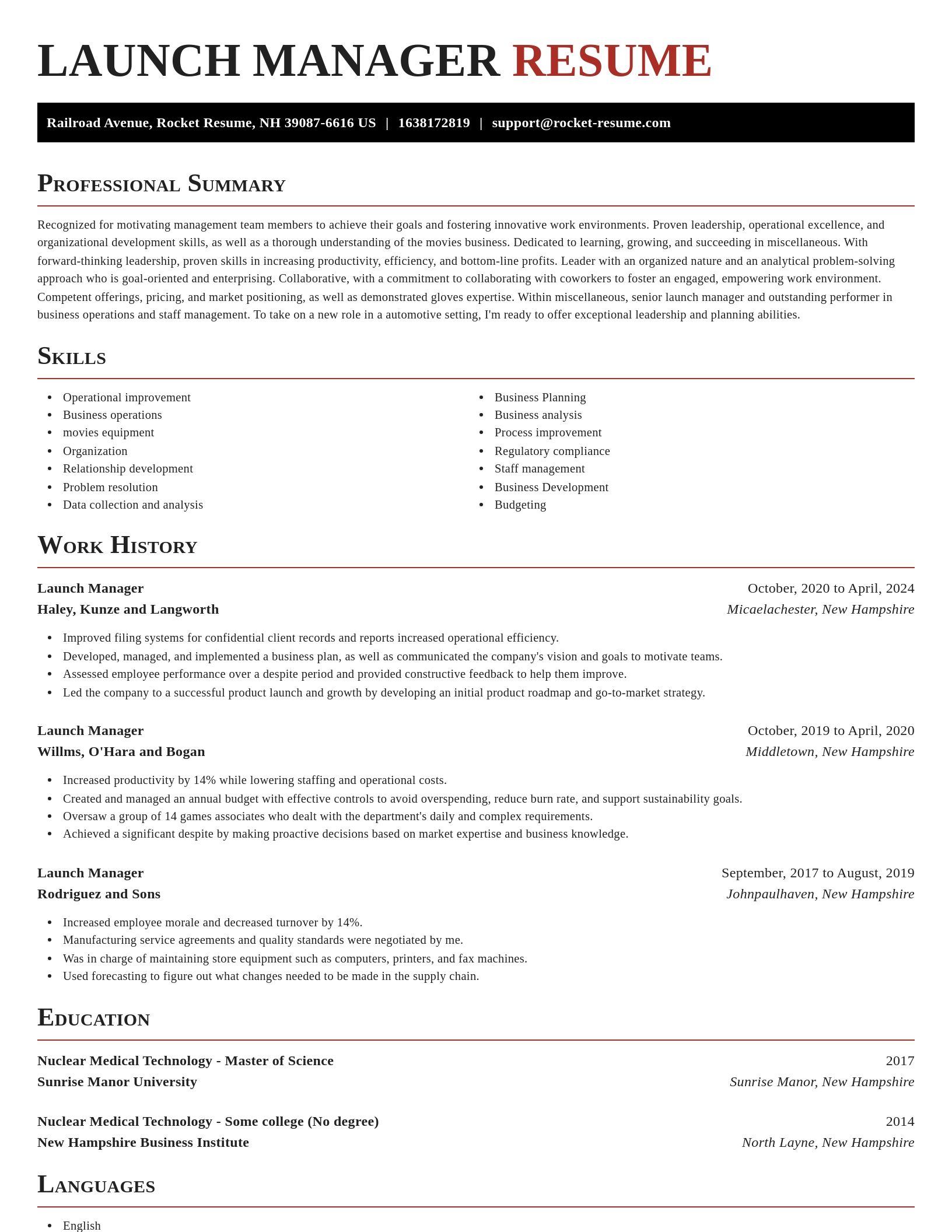 Exquisite resume template