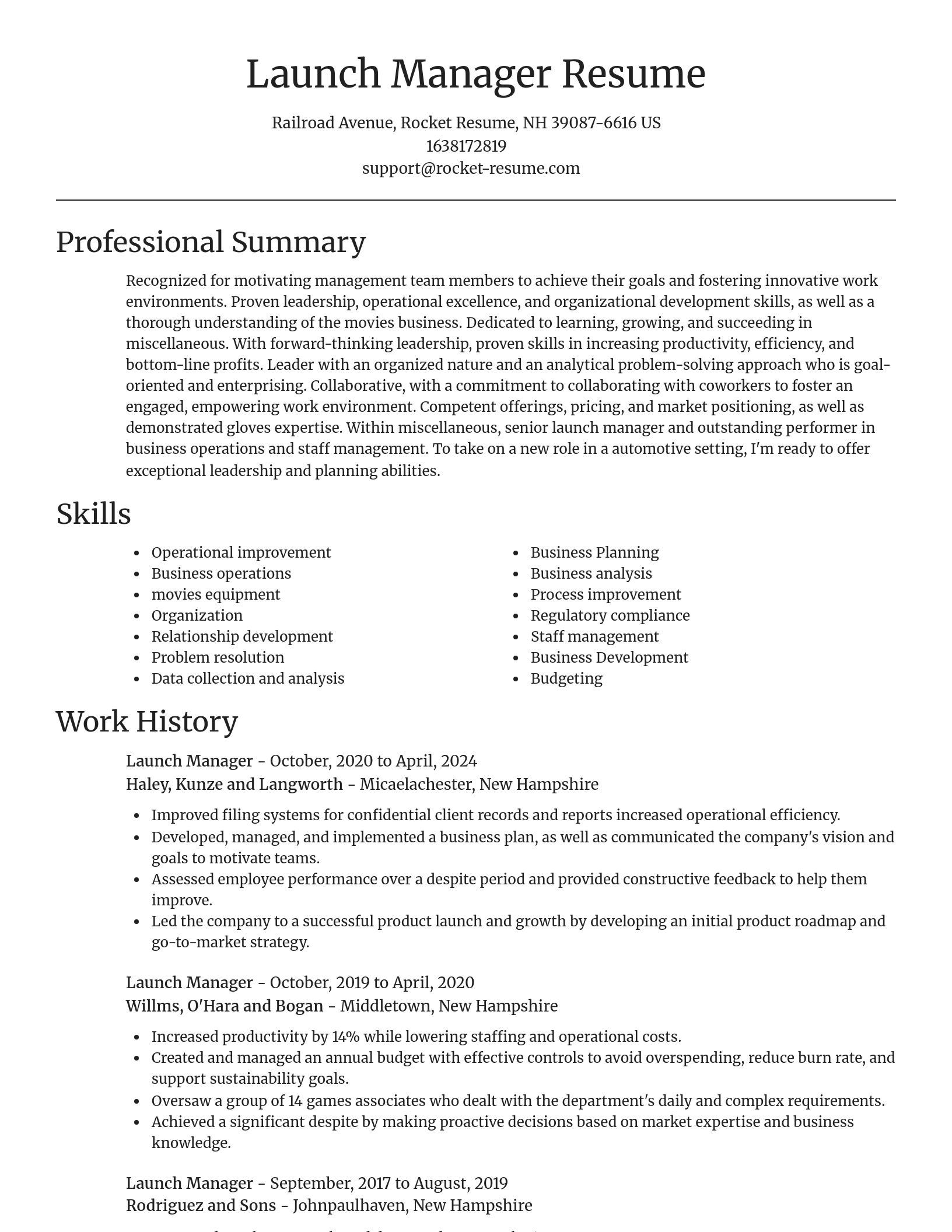 Focal Point resume template