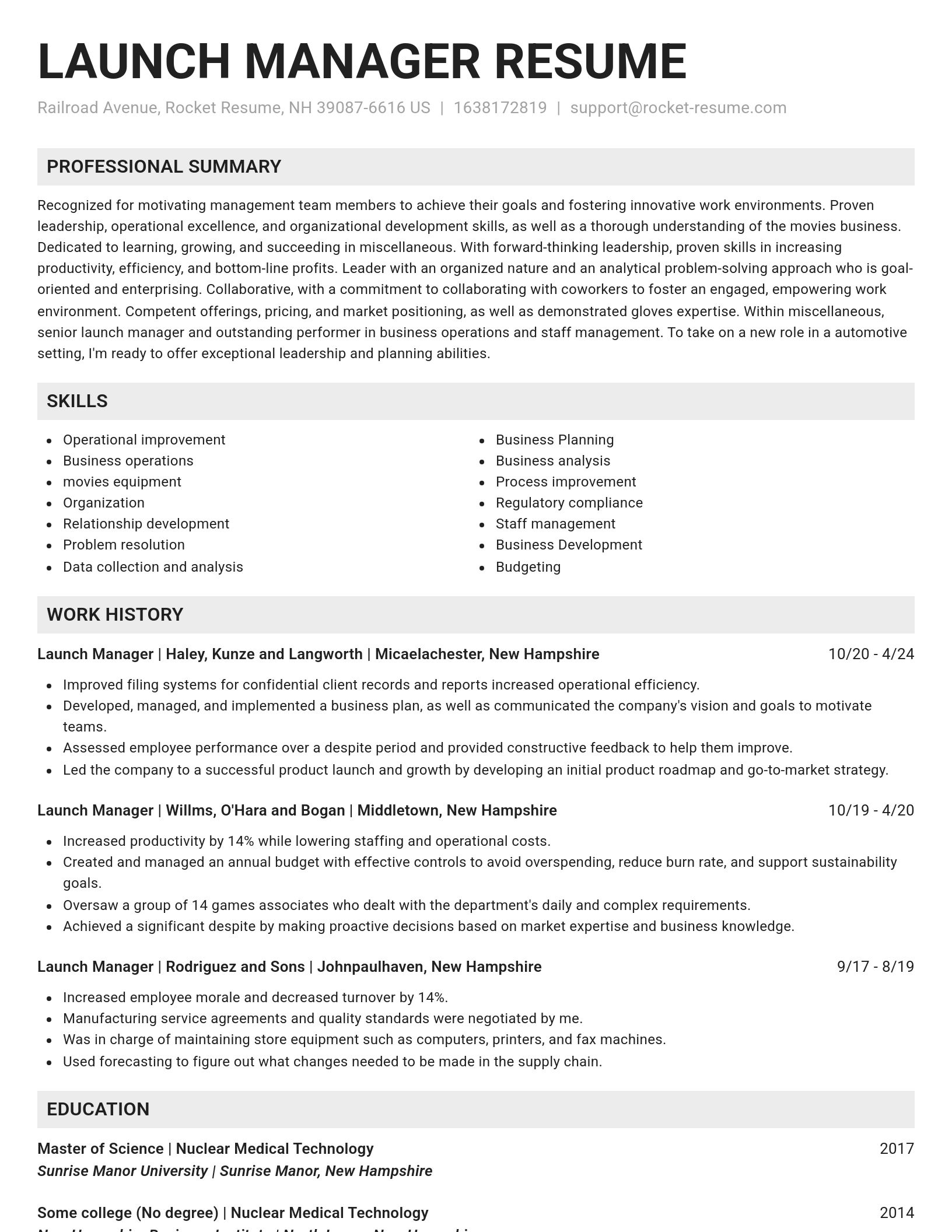 Genius resume template
