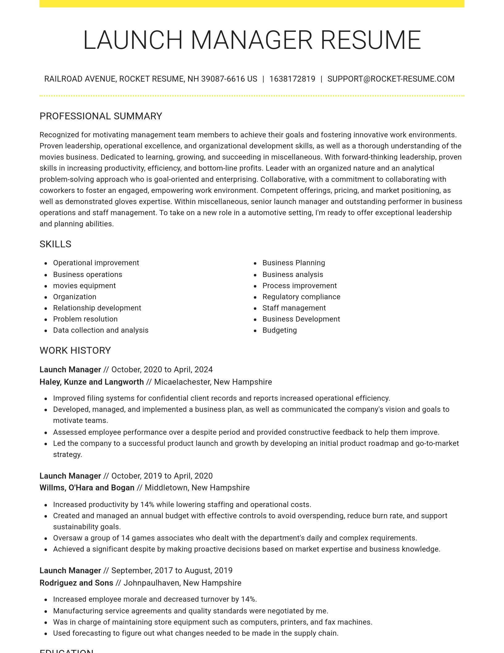 Grand resume template
