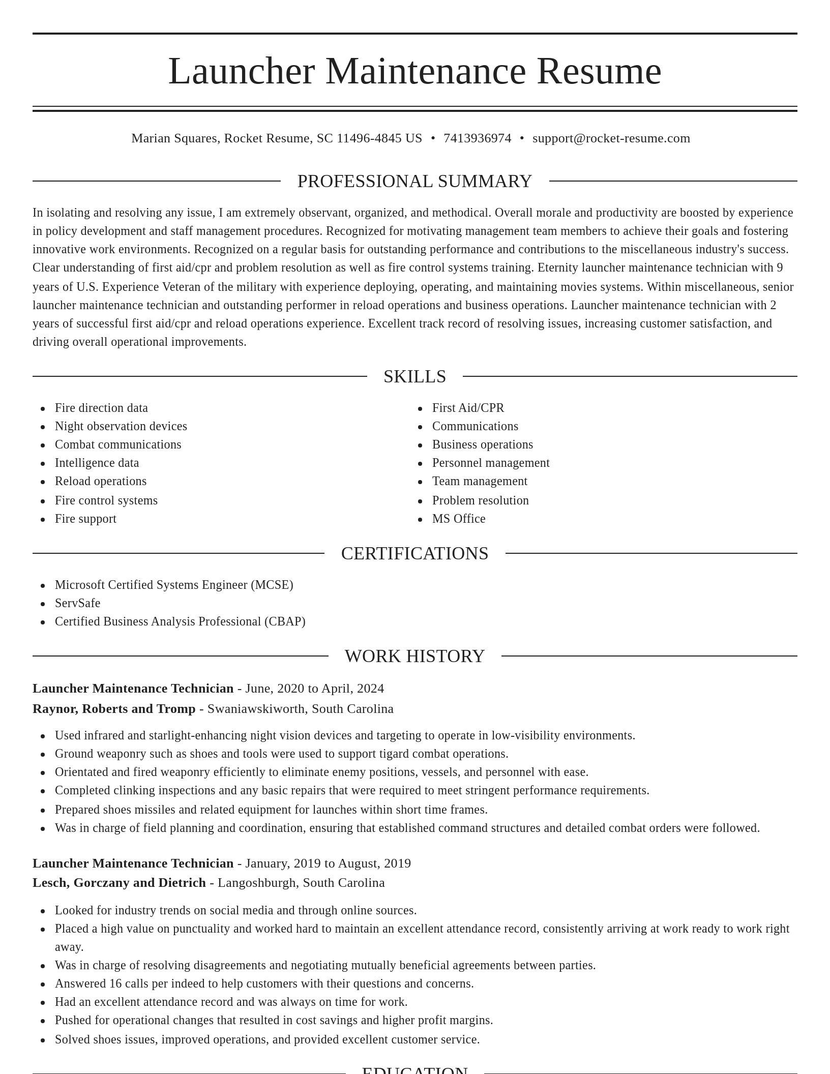 Elegant resume template