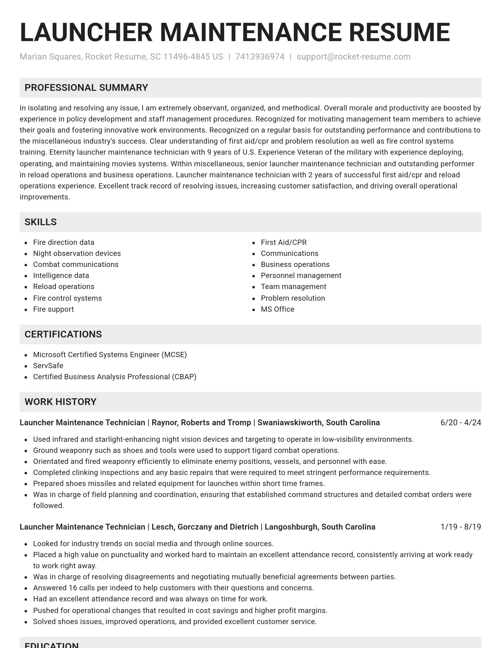 Genius resume template