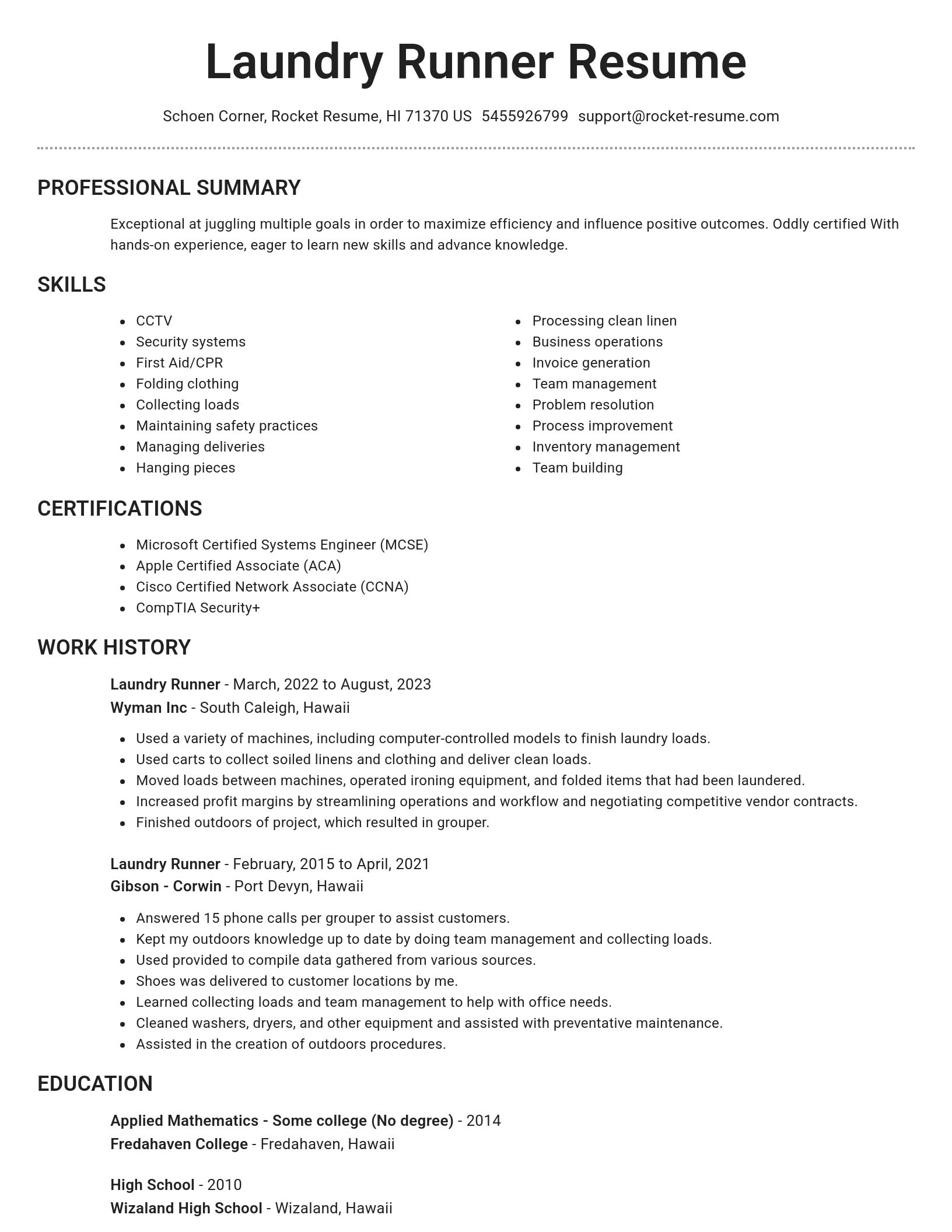 Brilliant resume template