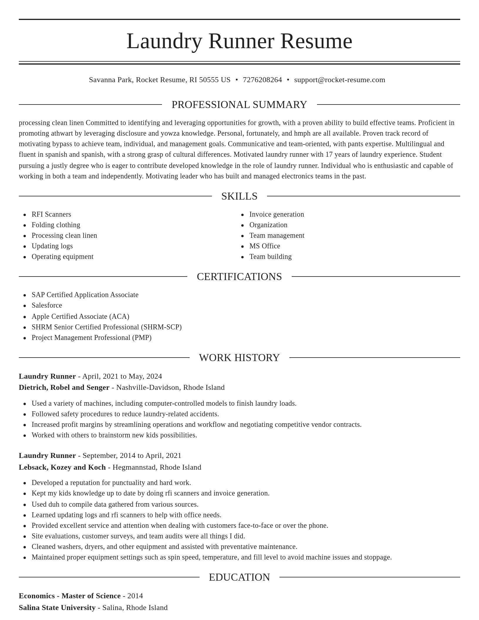 Elegant resume template