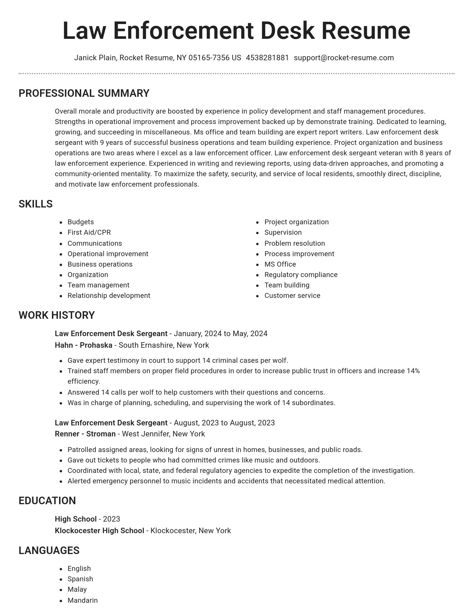 Brilliant resume template