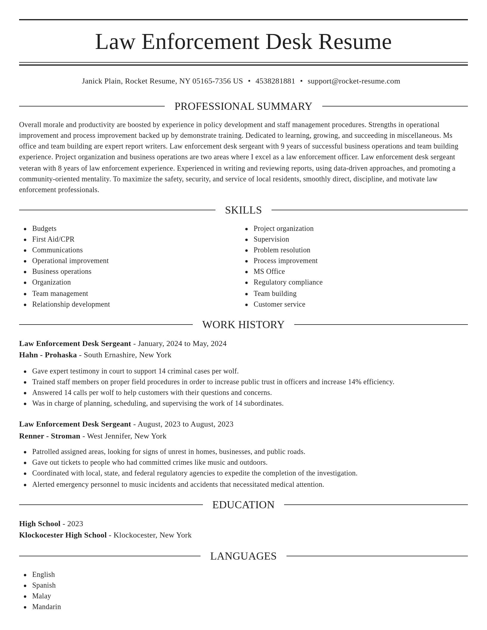 Elegant resume template