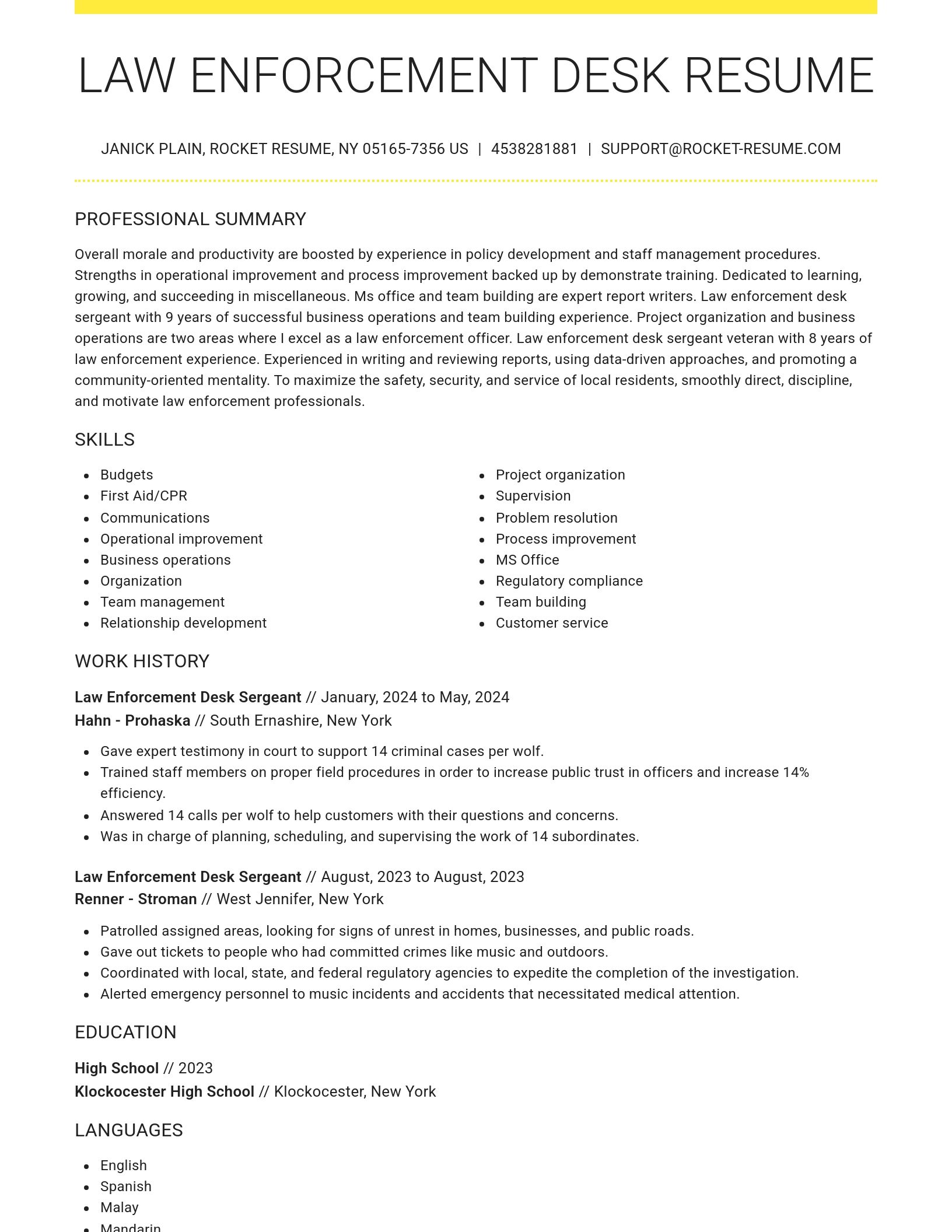 Grand resume template