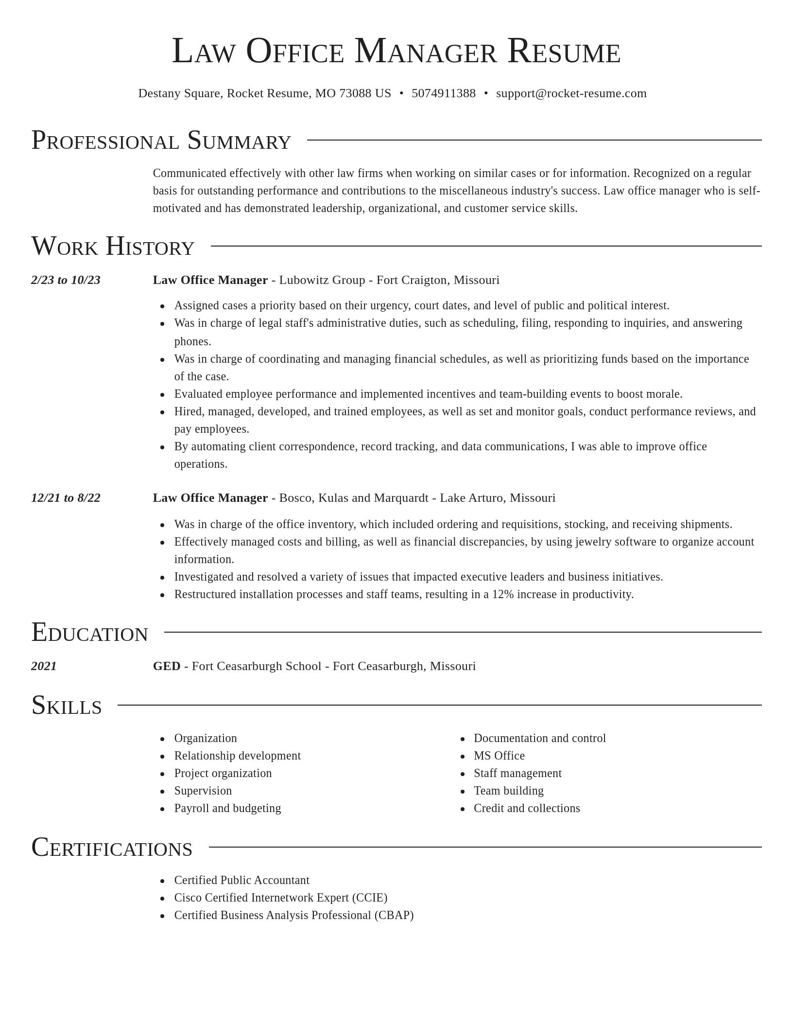 Director resume template