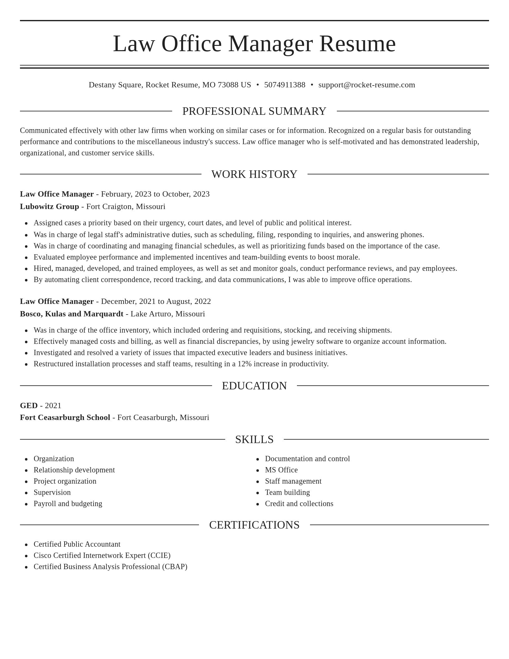 Elegant resume template