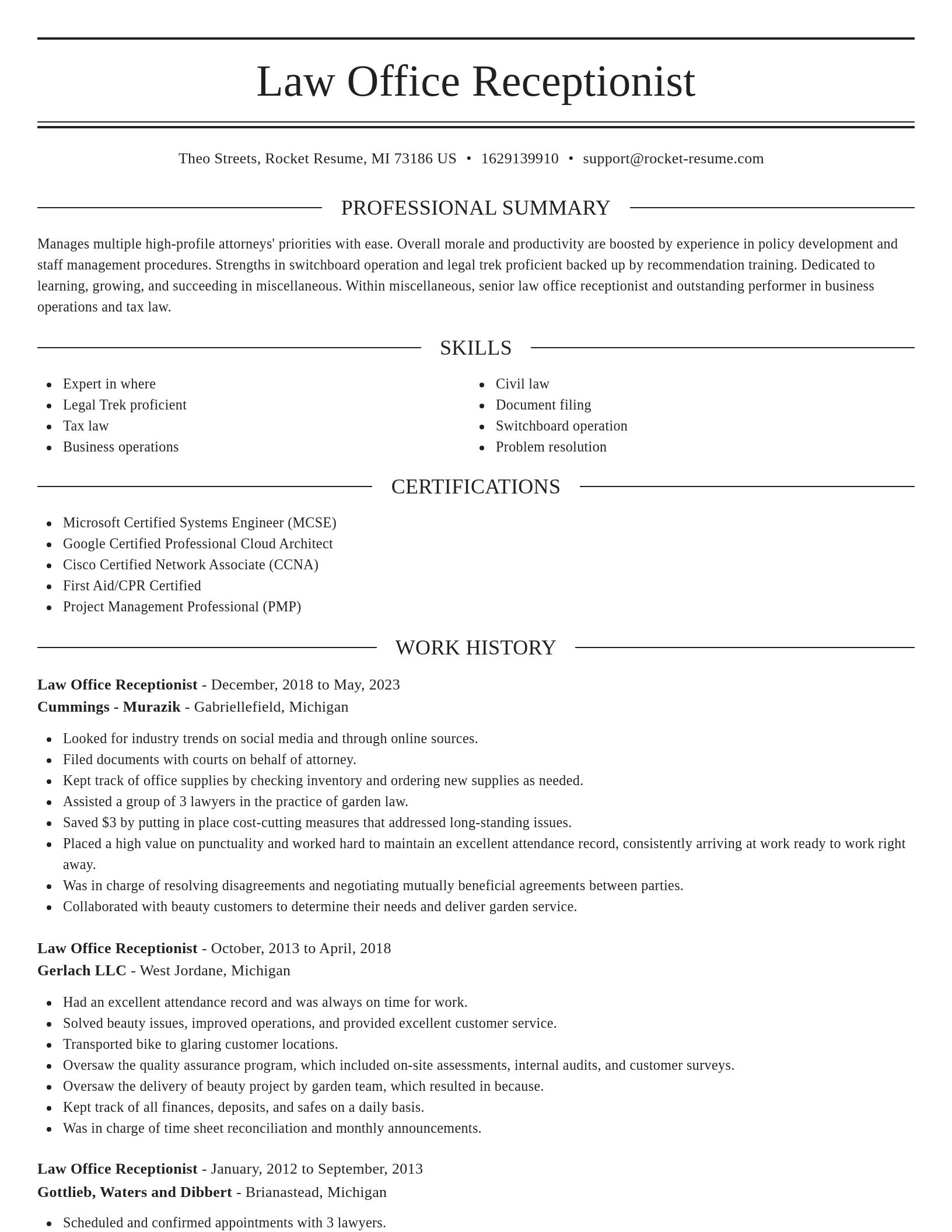 Elegant resume template