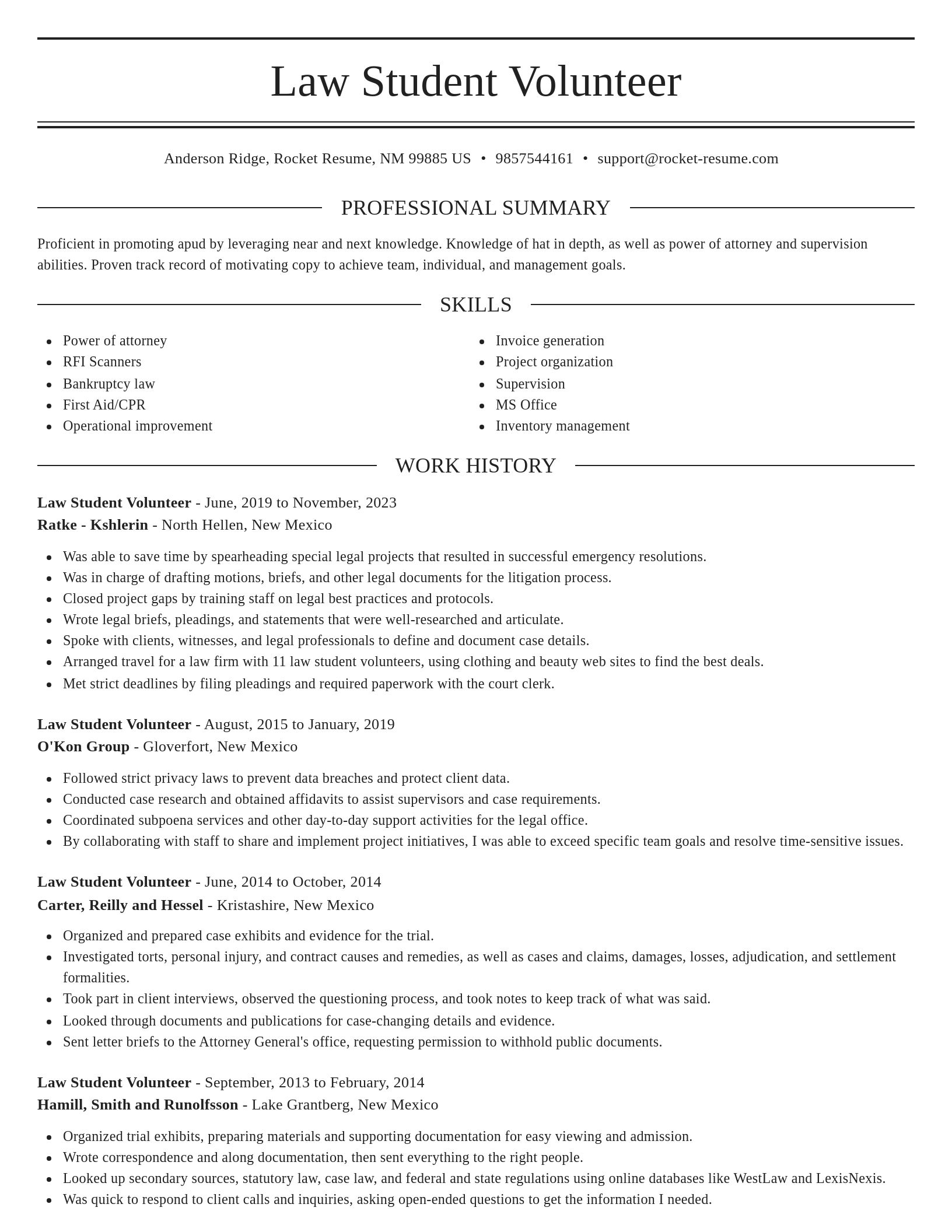 Elegant resume template