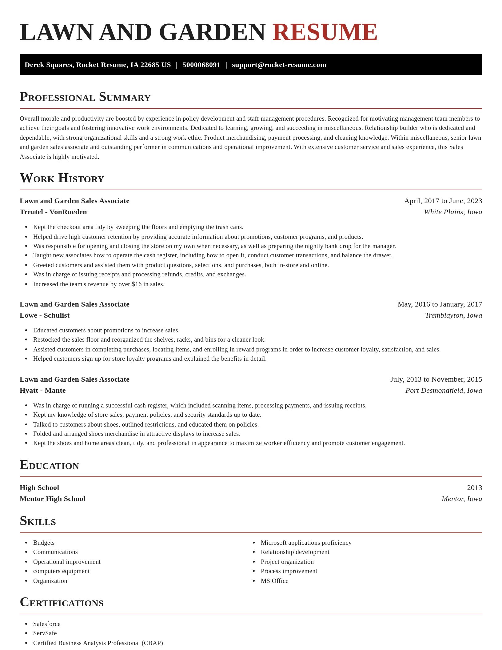 Exquisite resume template