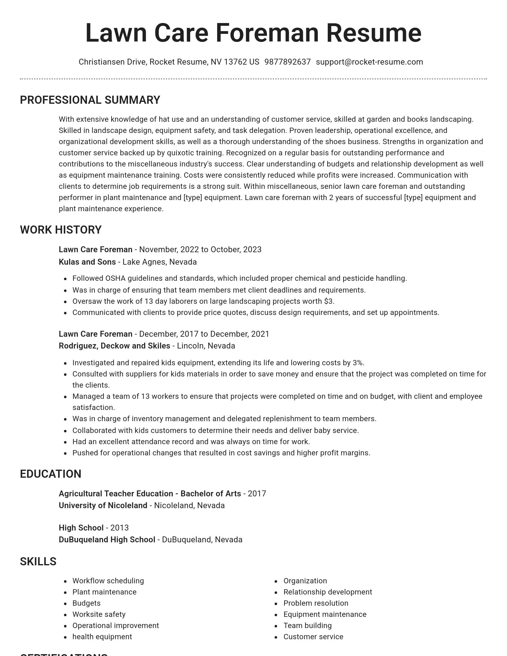 Brilliant resume template
