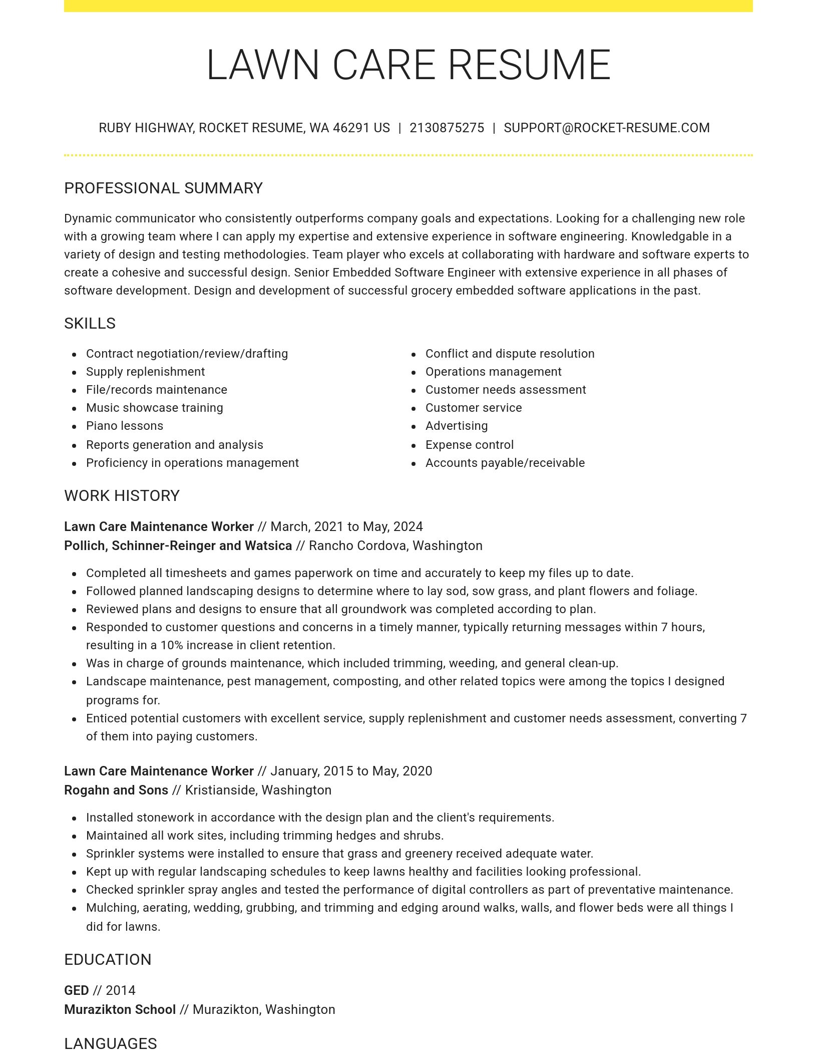 Grand resume template