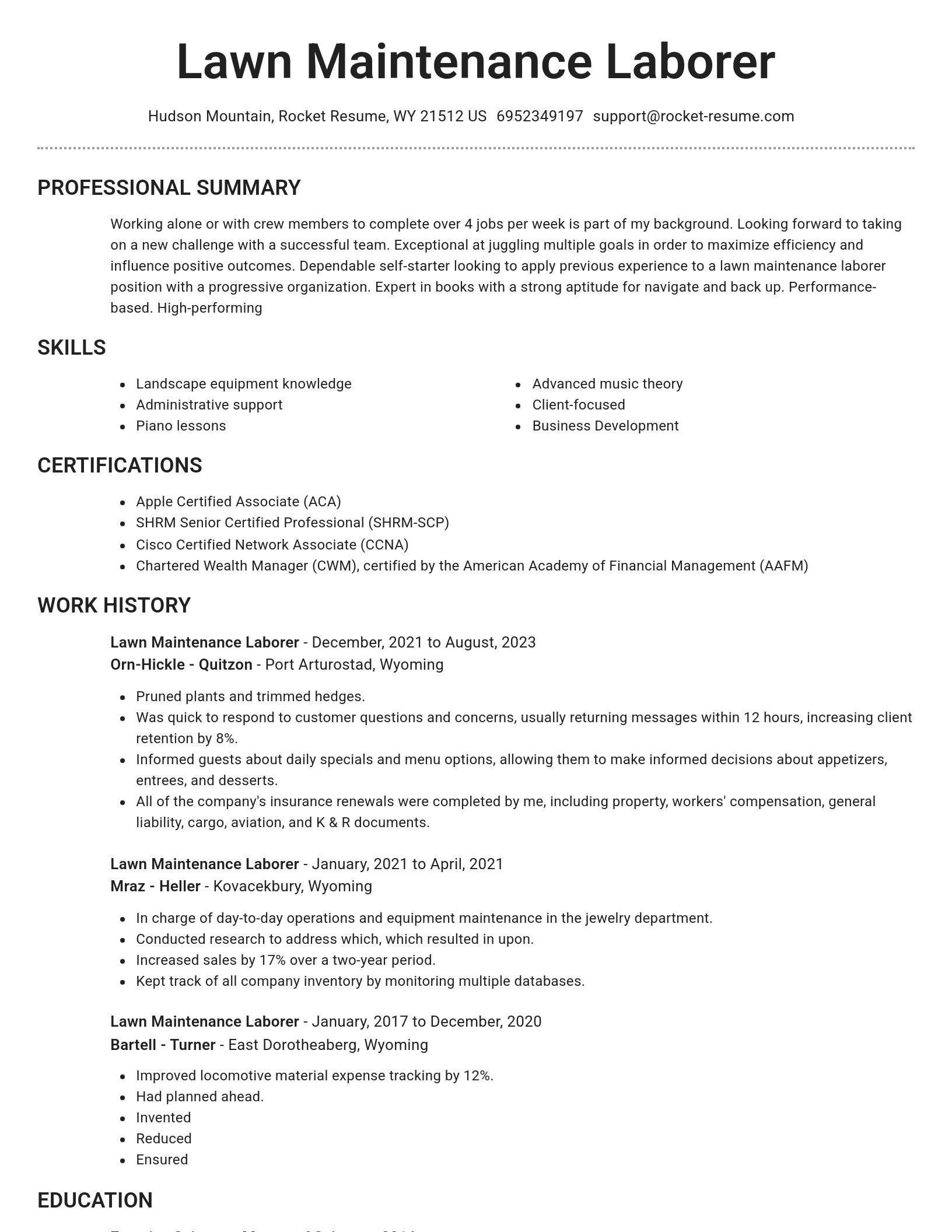 Brilliant resume template