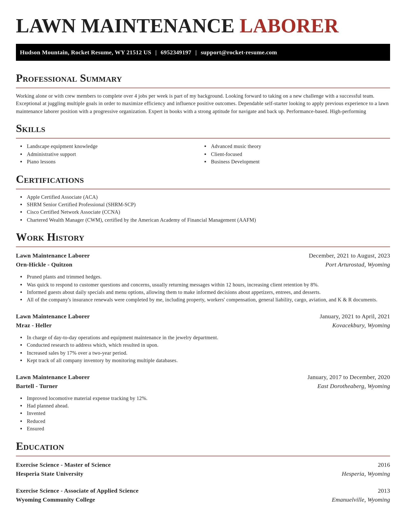 Exquisite resume template