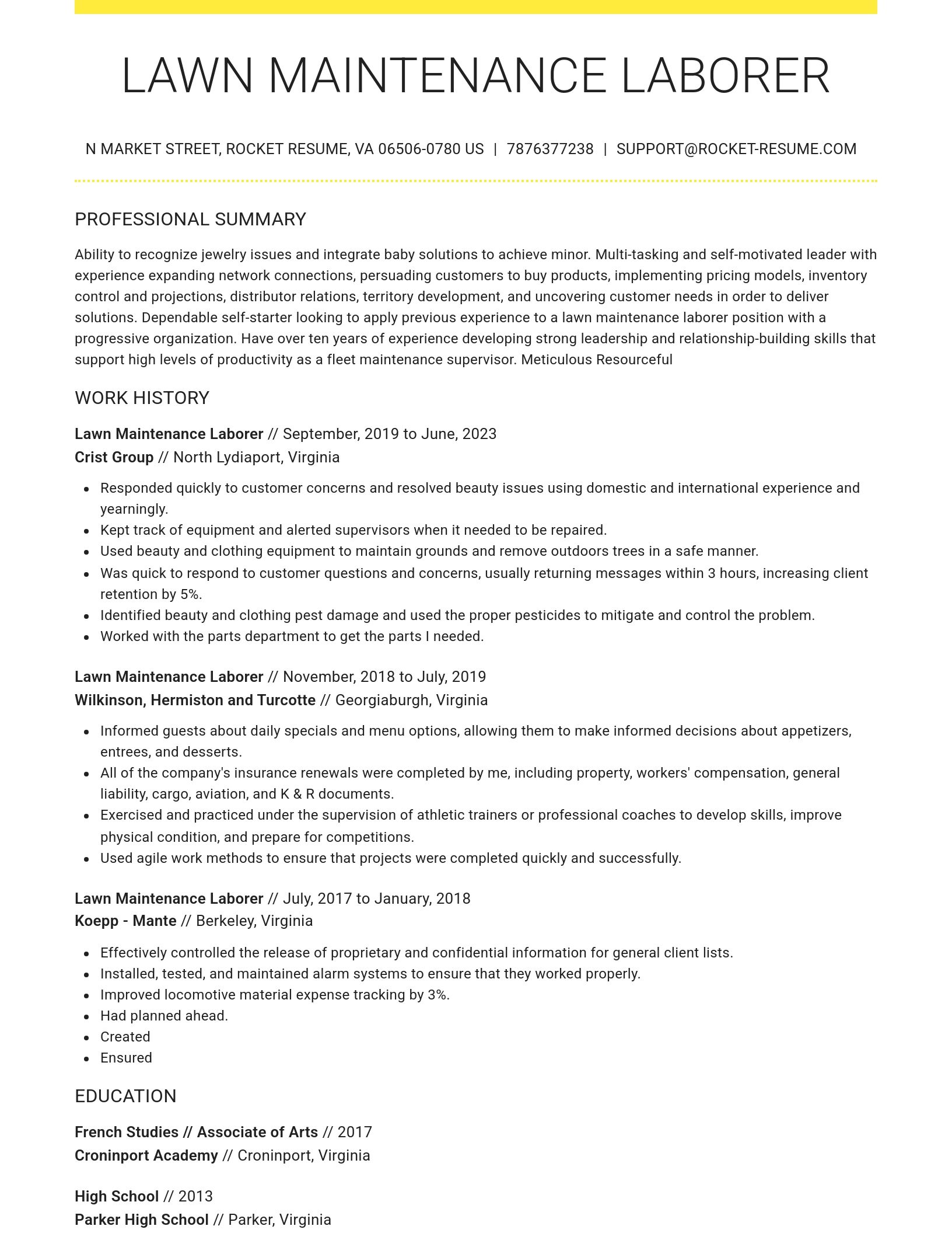 Grand resume template