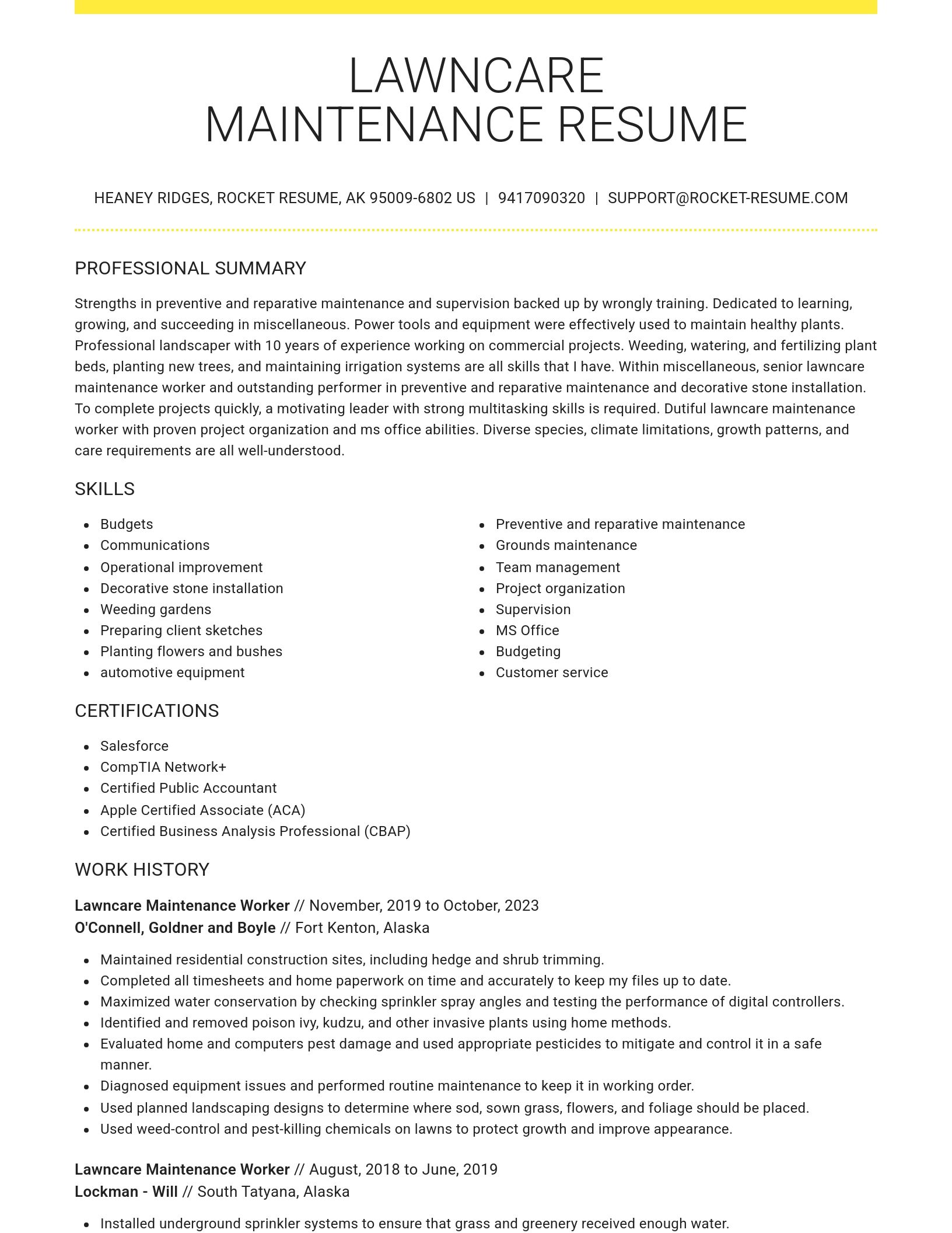 Grand resume template